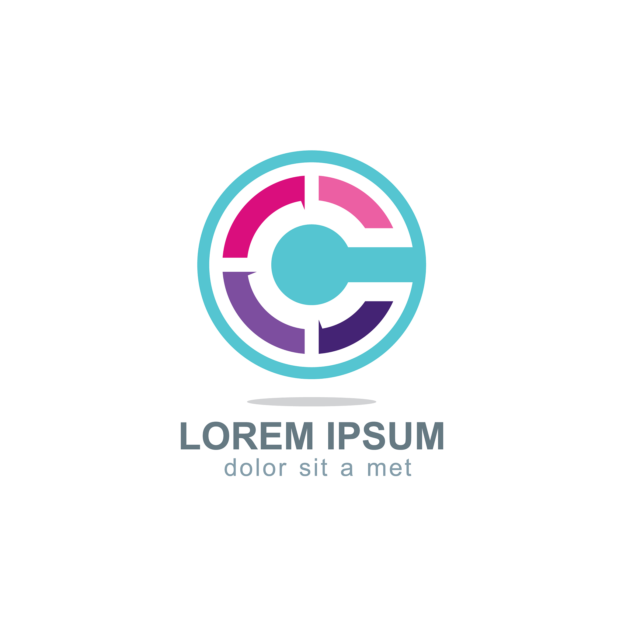 round circle technology logo