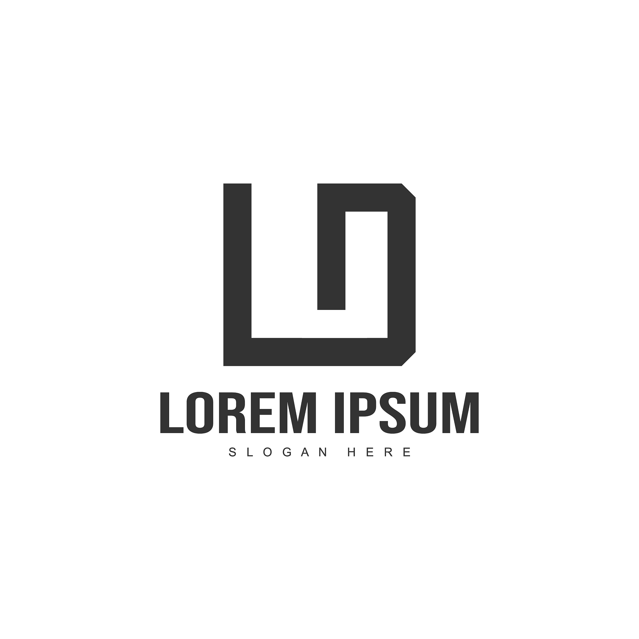 initial letter logo template minimalist letter