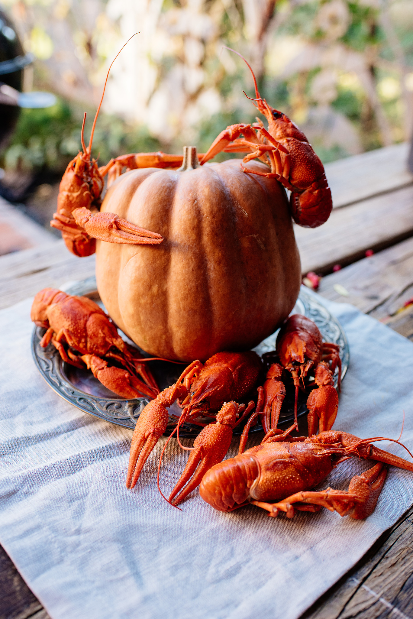 crayfish and pumpkin