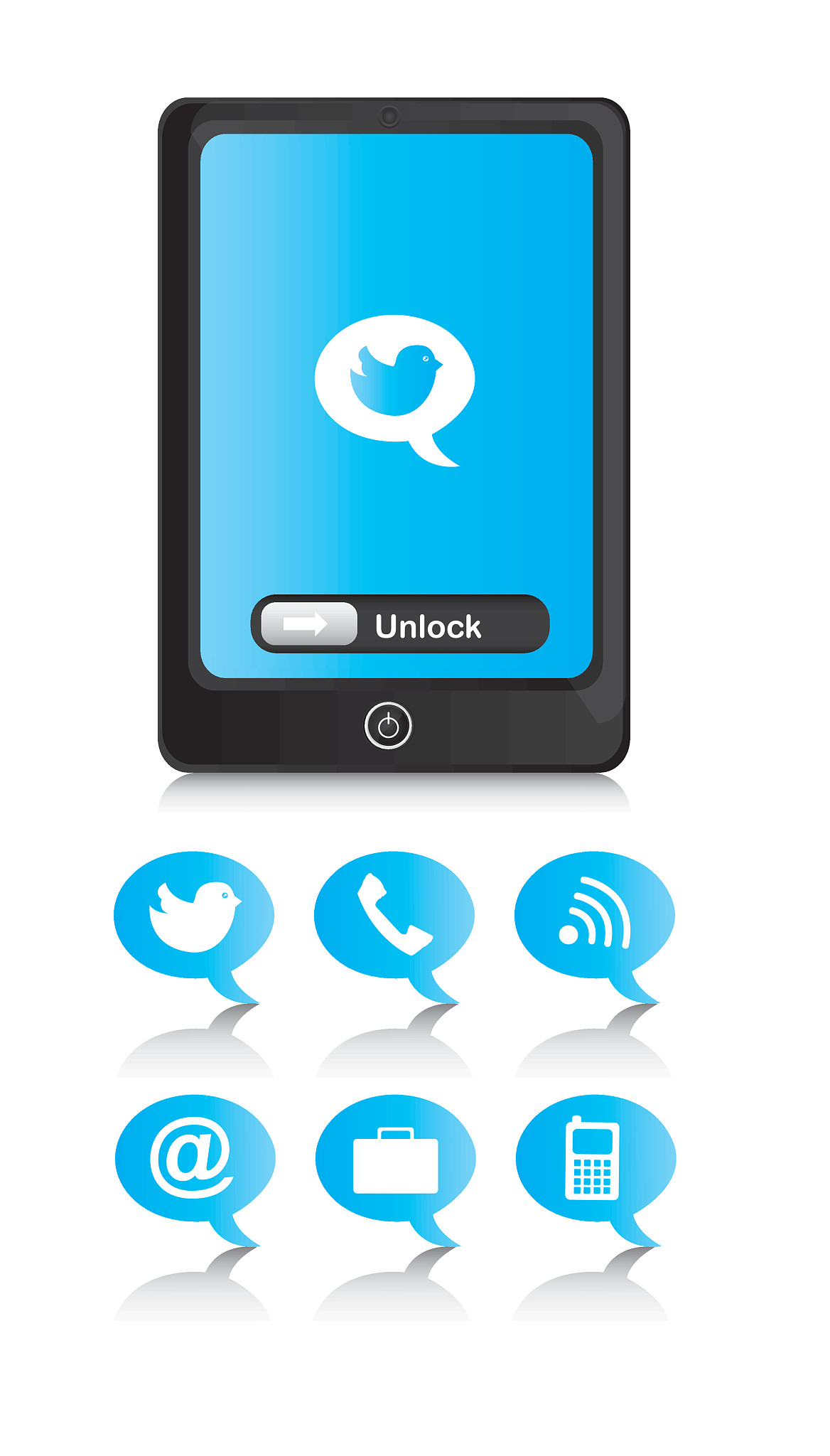 phone with icons