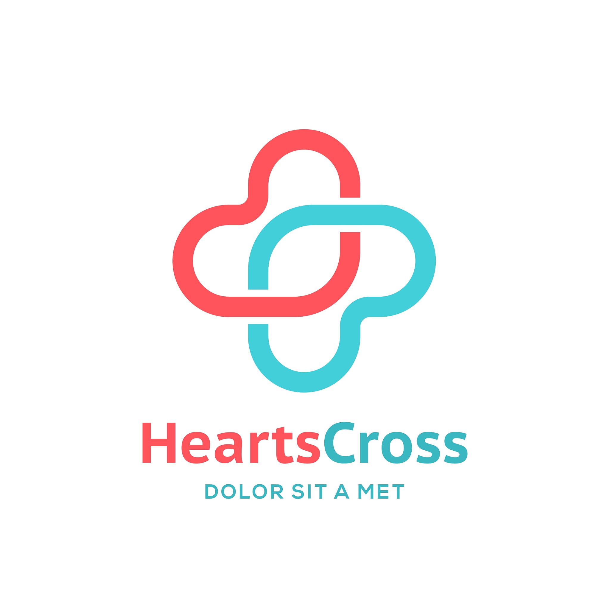 cross plus heart medical logo icon design template