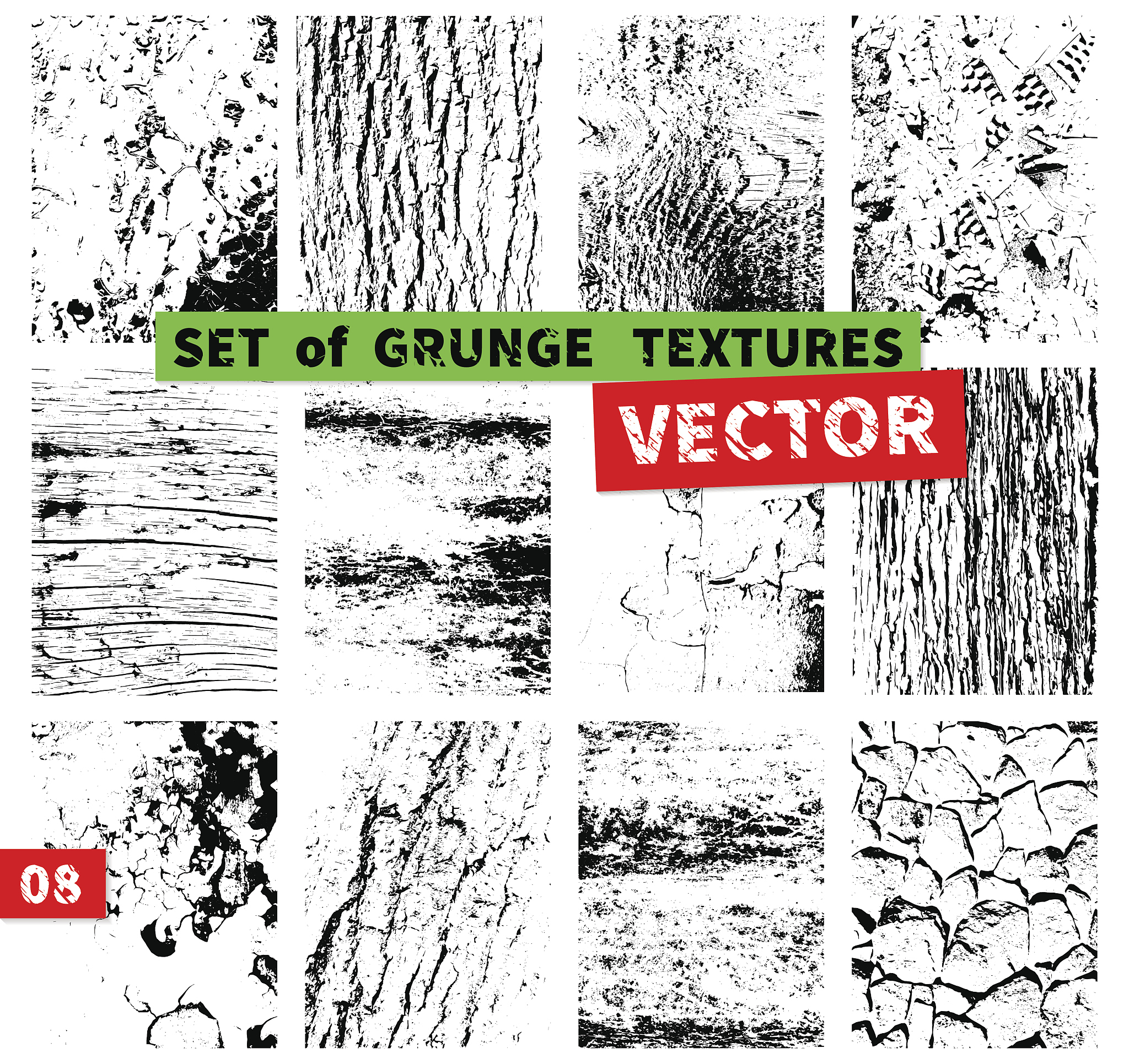 set of grunge textures
