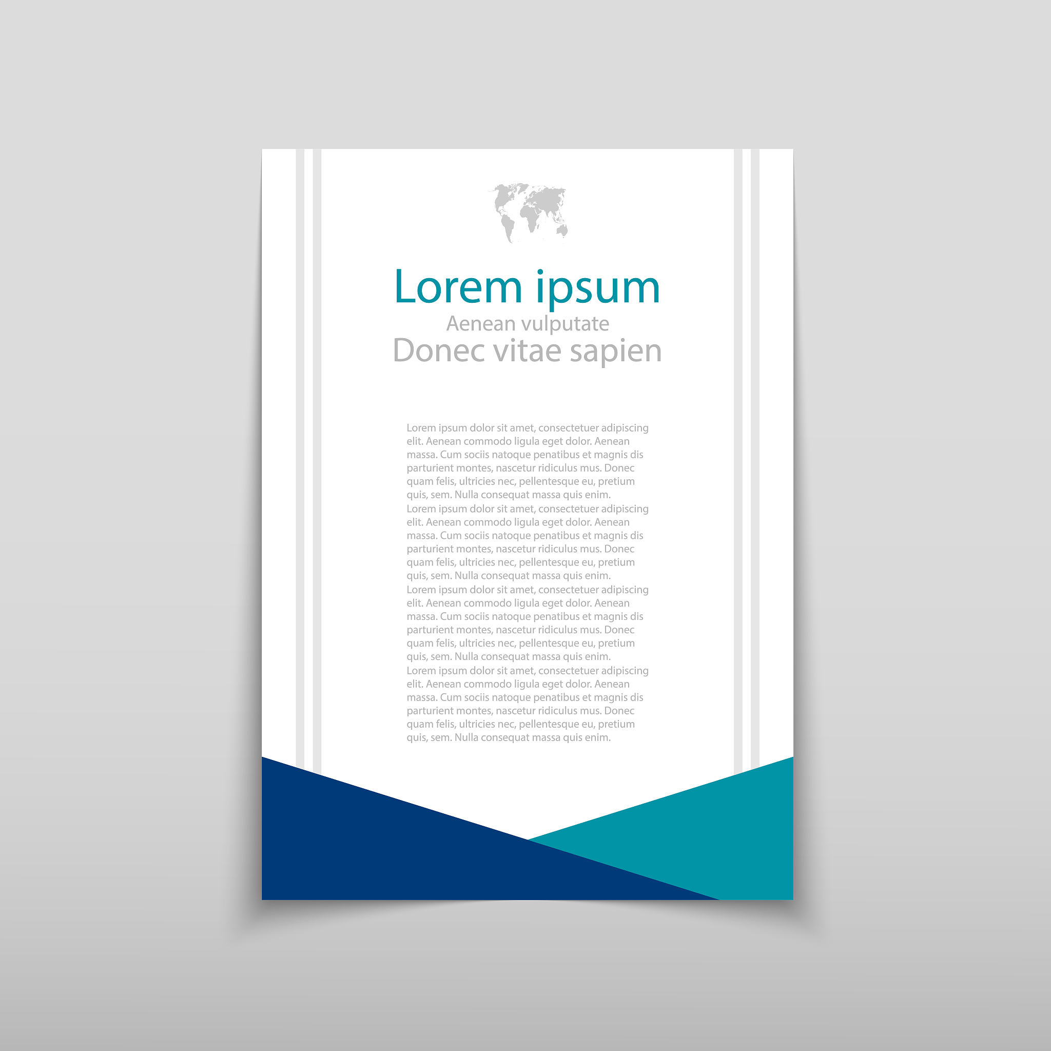 leaflet cover presentation abstract geometric background, layout