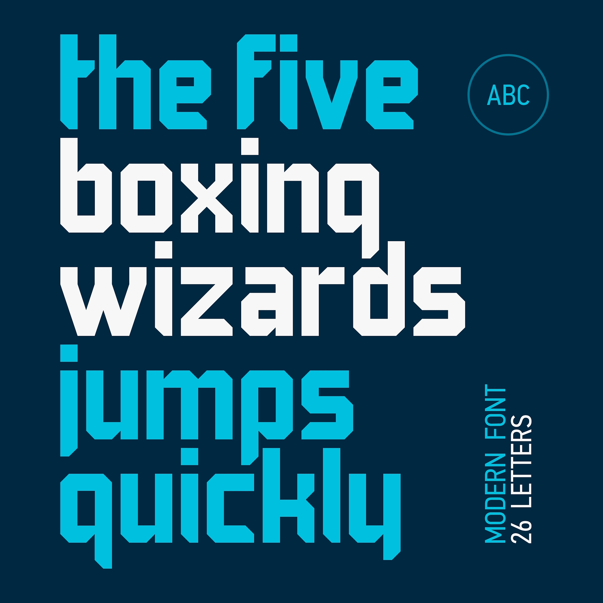 modern font alphabet letters