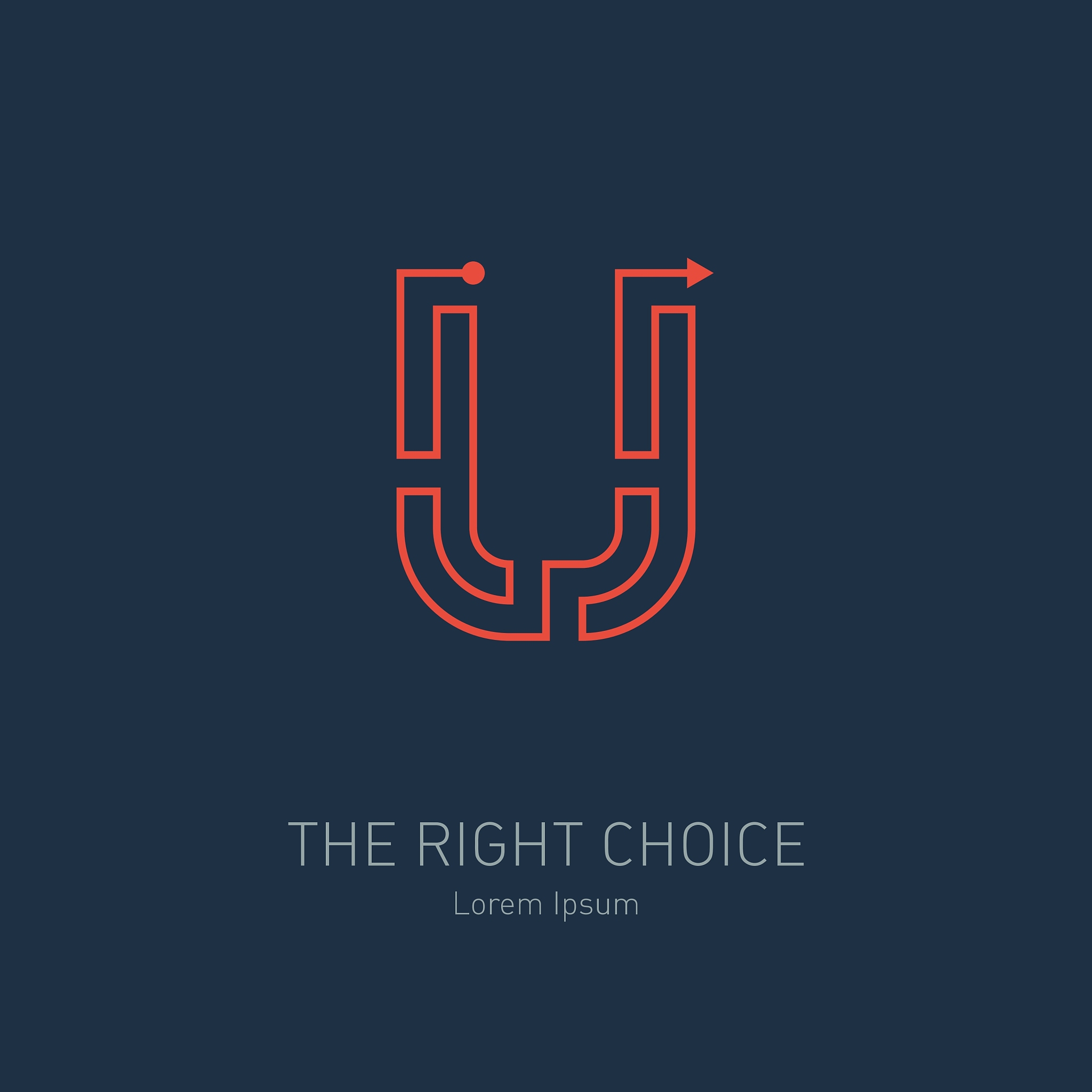 logo design template letter u concept idea of the