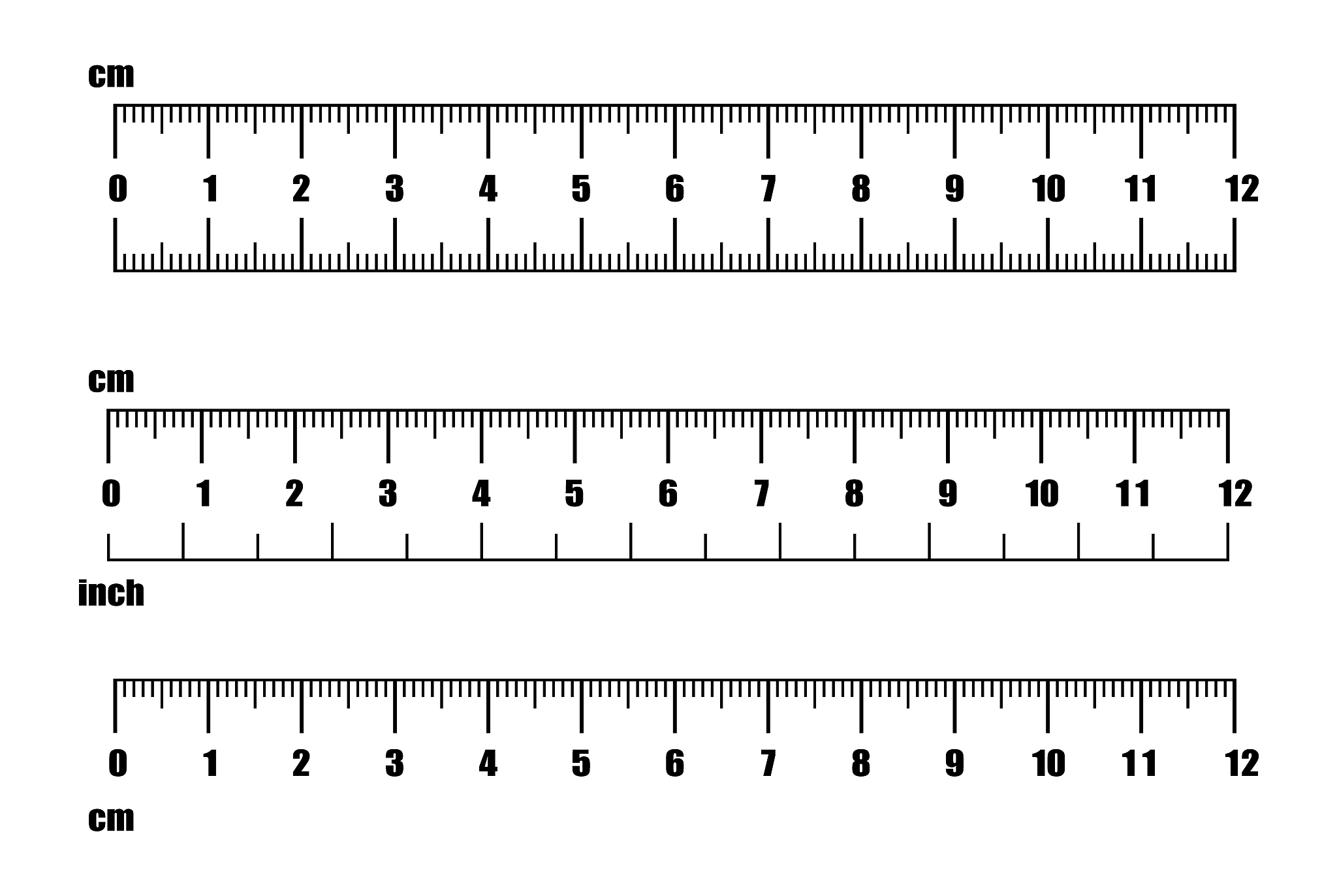 ruler inch vector. inch metric imperial measure tool. scale for 