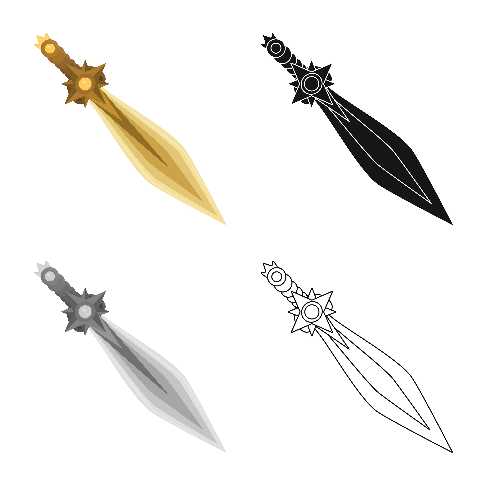 design of game and armor icon collection