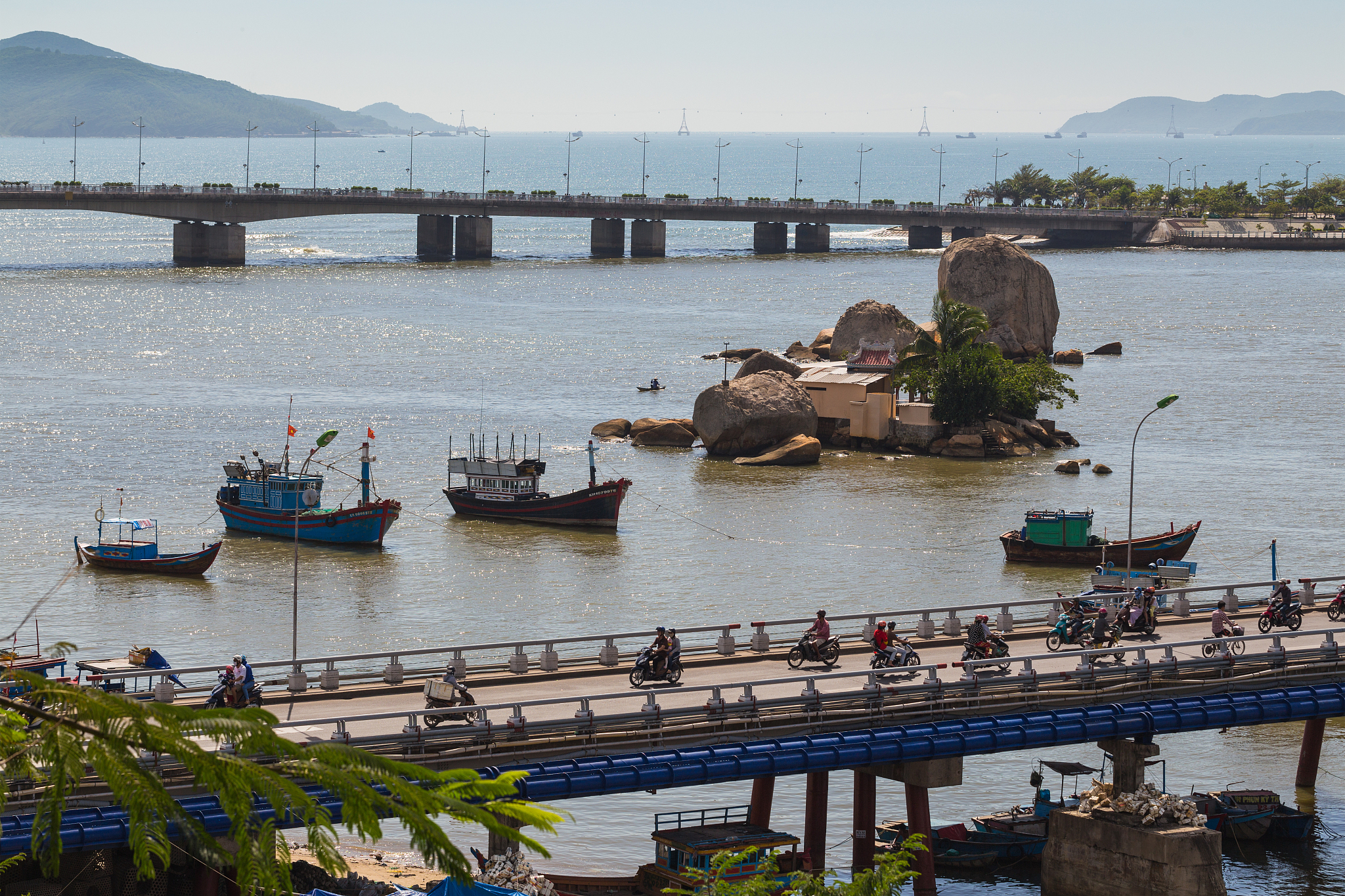 cham towers. view of the river kai and the city