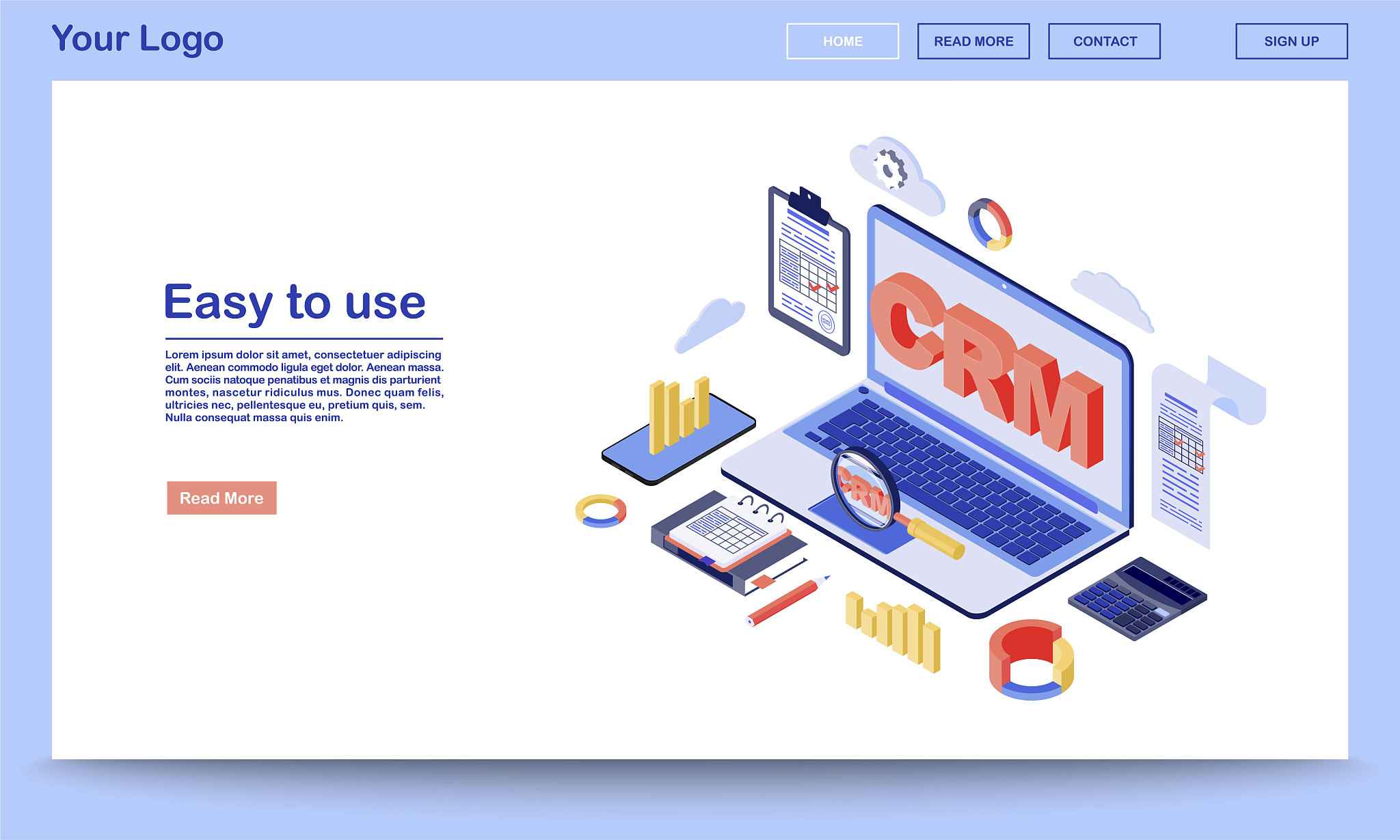 crm system web page