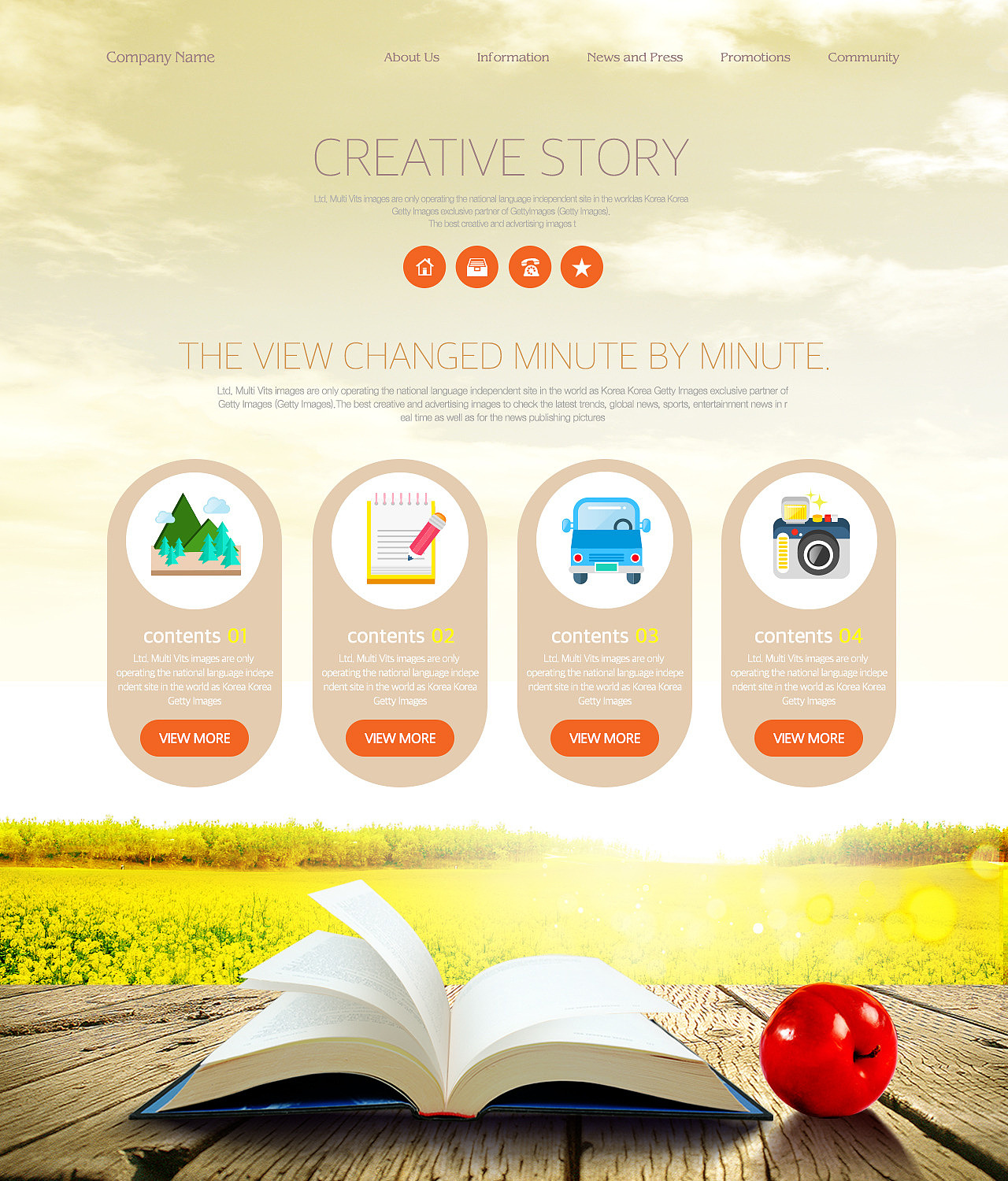 creative web template
