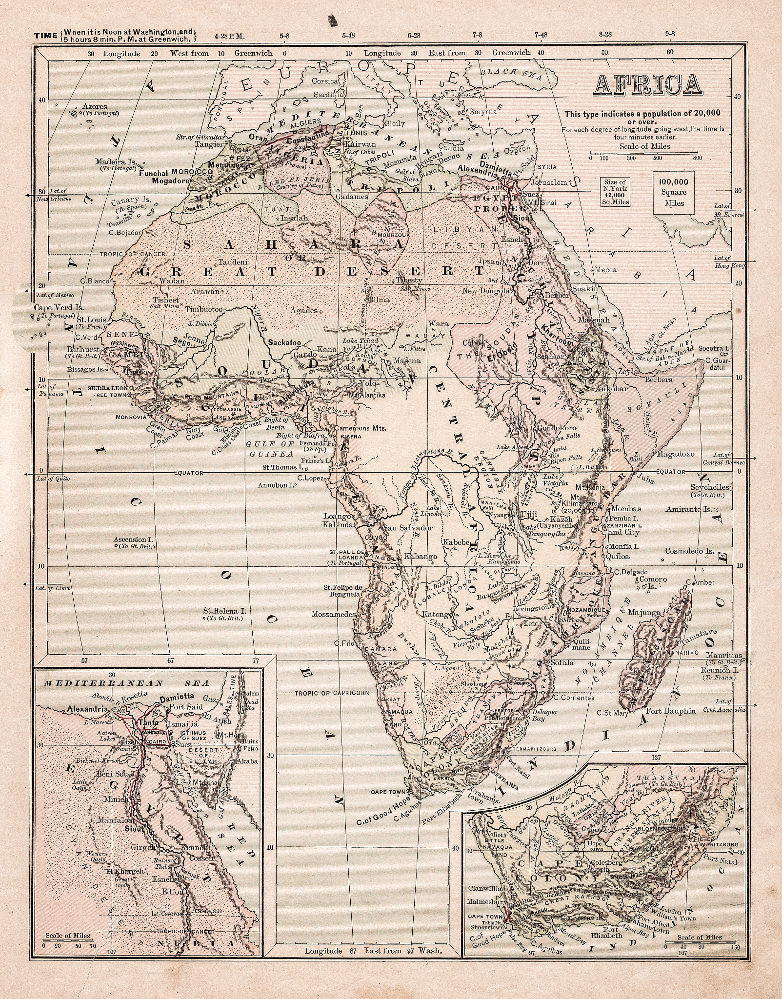 map of africa 1881
