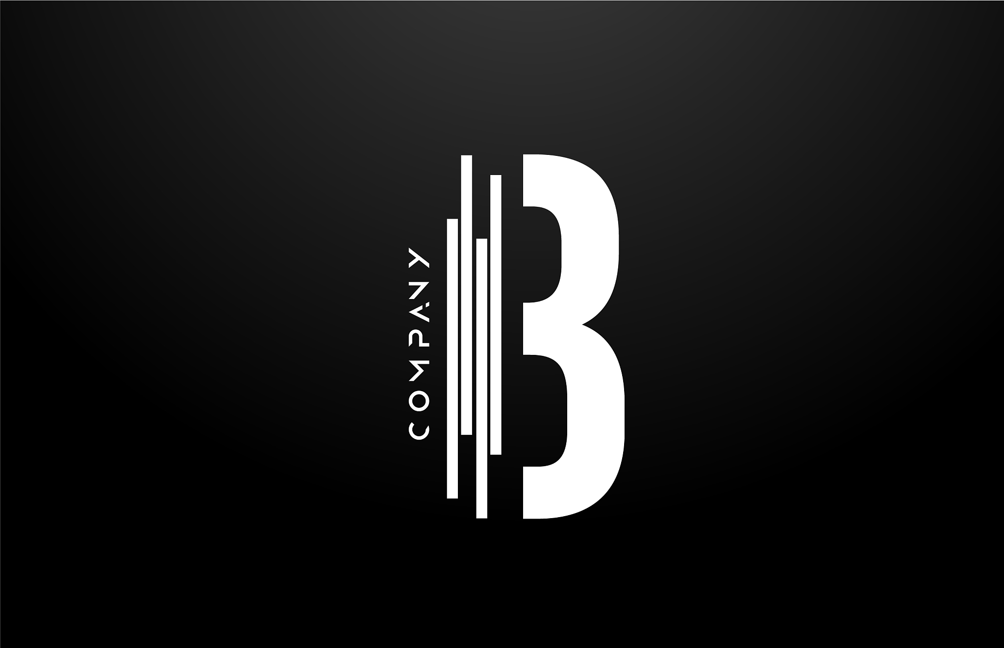 b black white letter alphabet logo design with