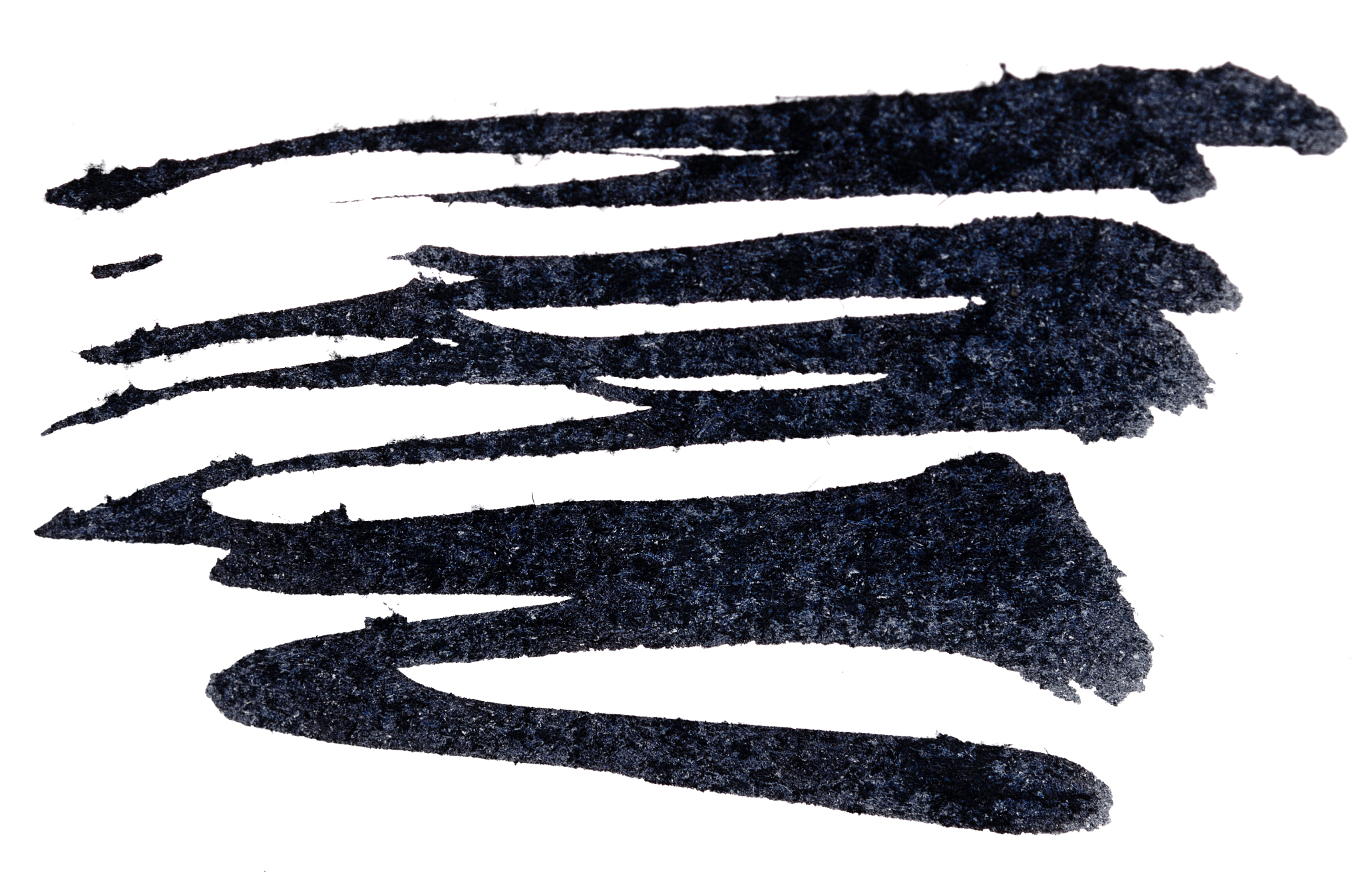 black ink strokes on white