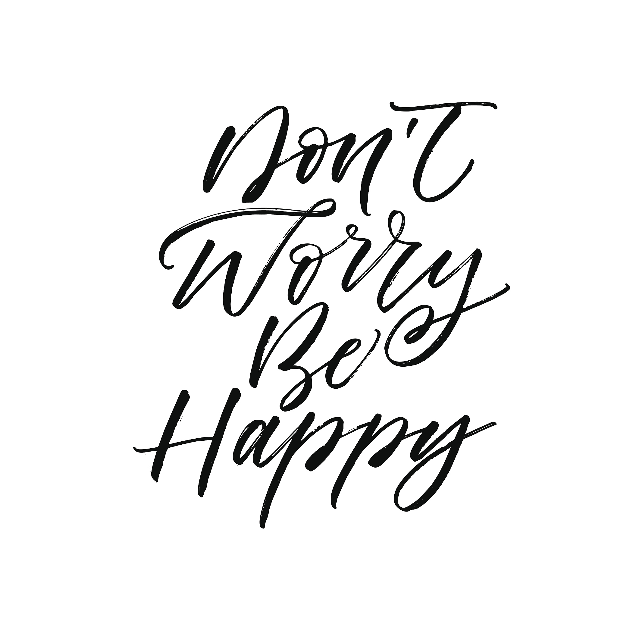 don't worry be happy postcard.