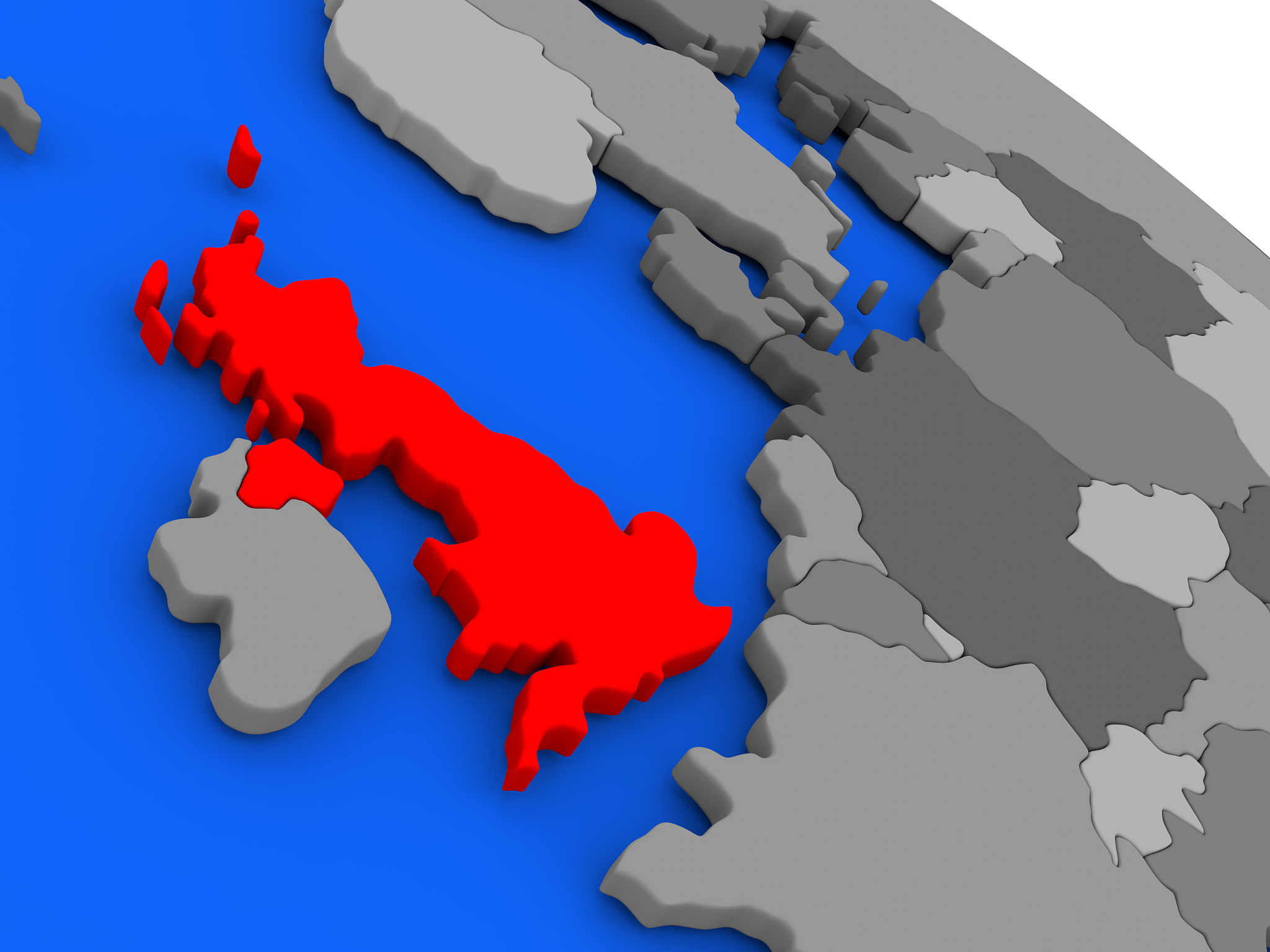 united kingdom in red