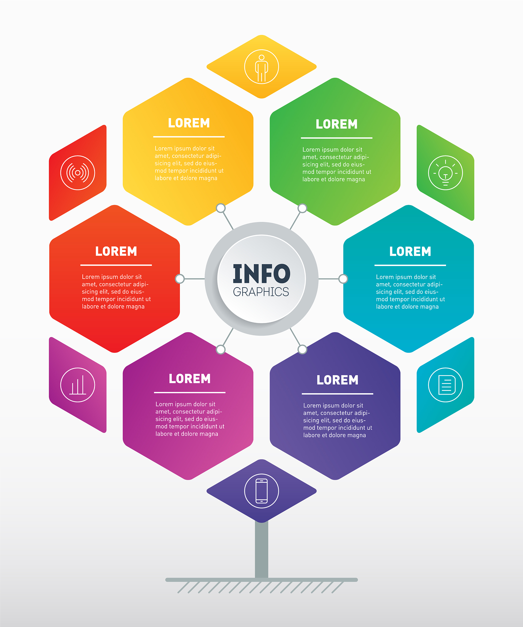 business presentation or infographics concept