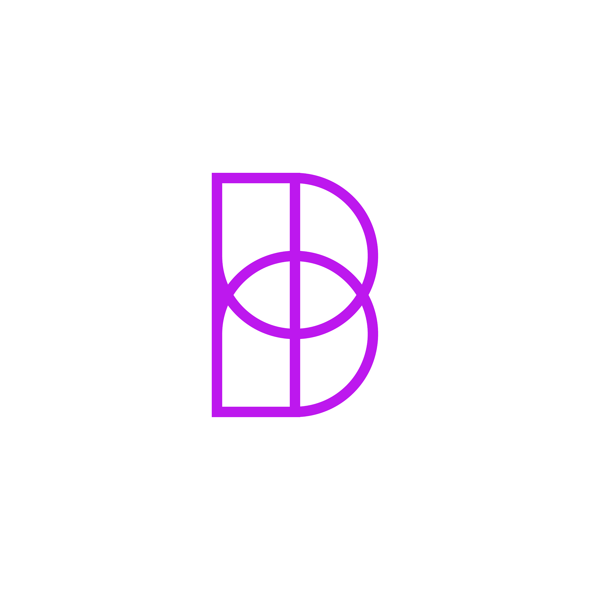 logo letter pink line b