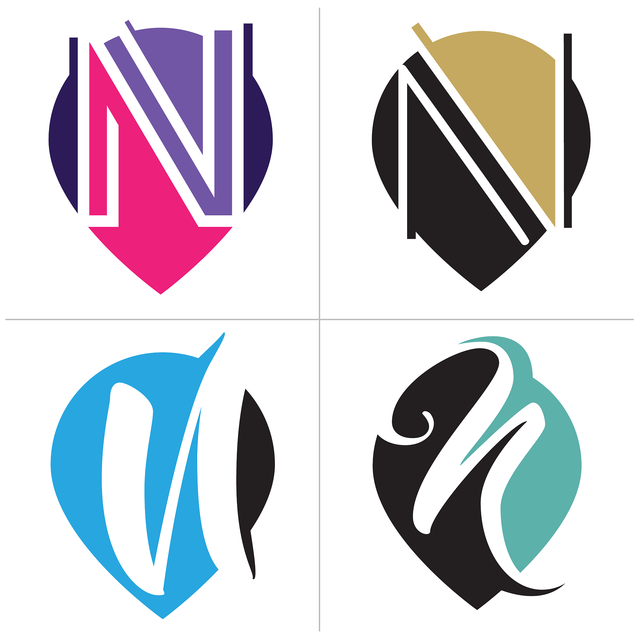 n letter icon design. letter n in pin shape vector illustration.