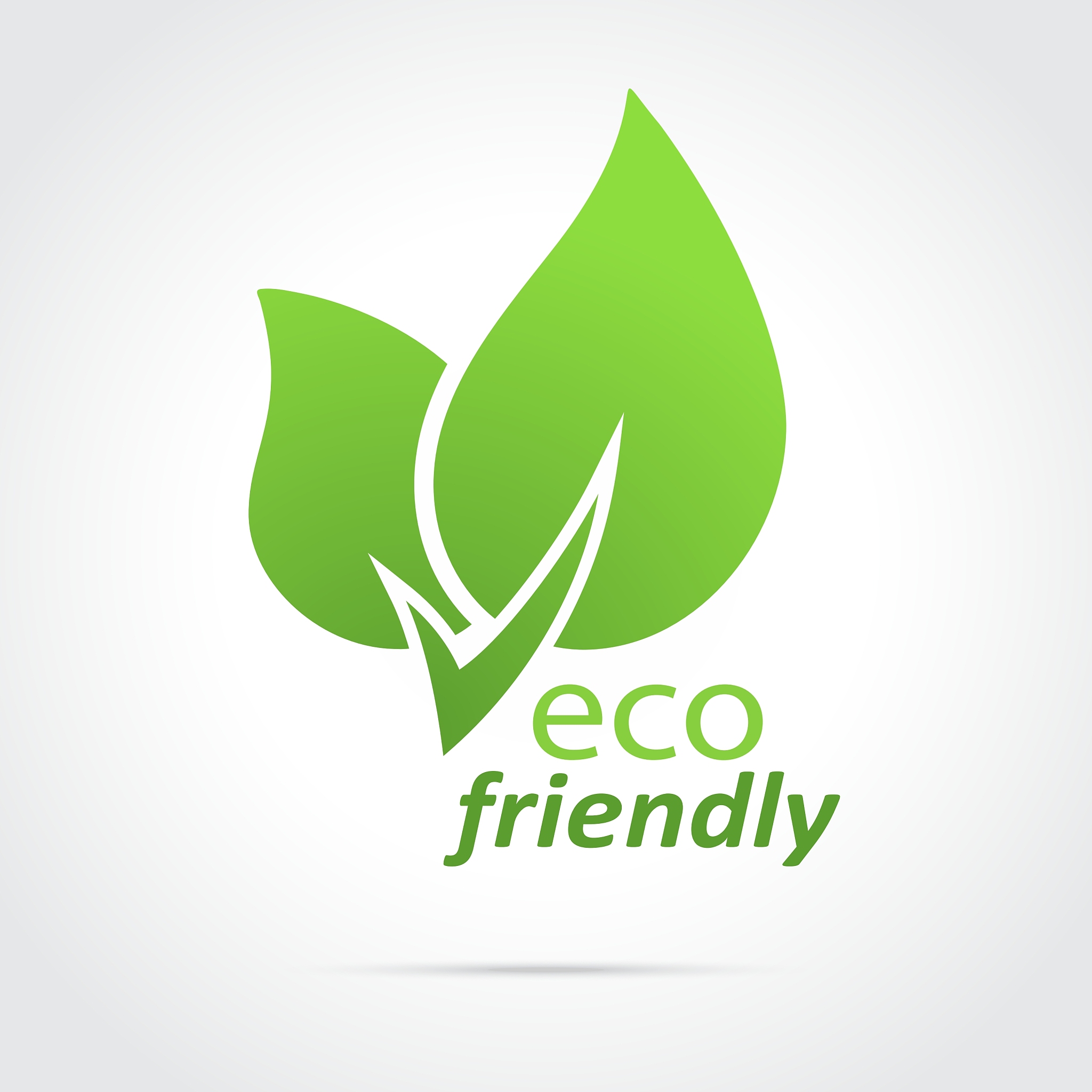 eco friendly icon green leaves