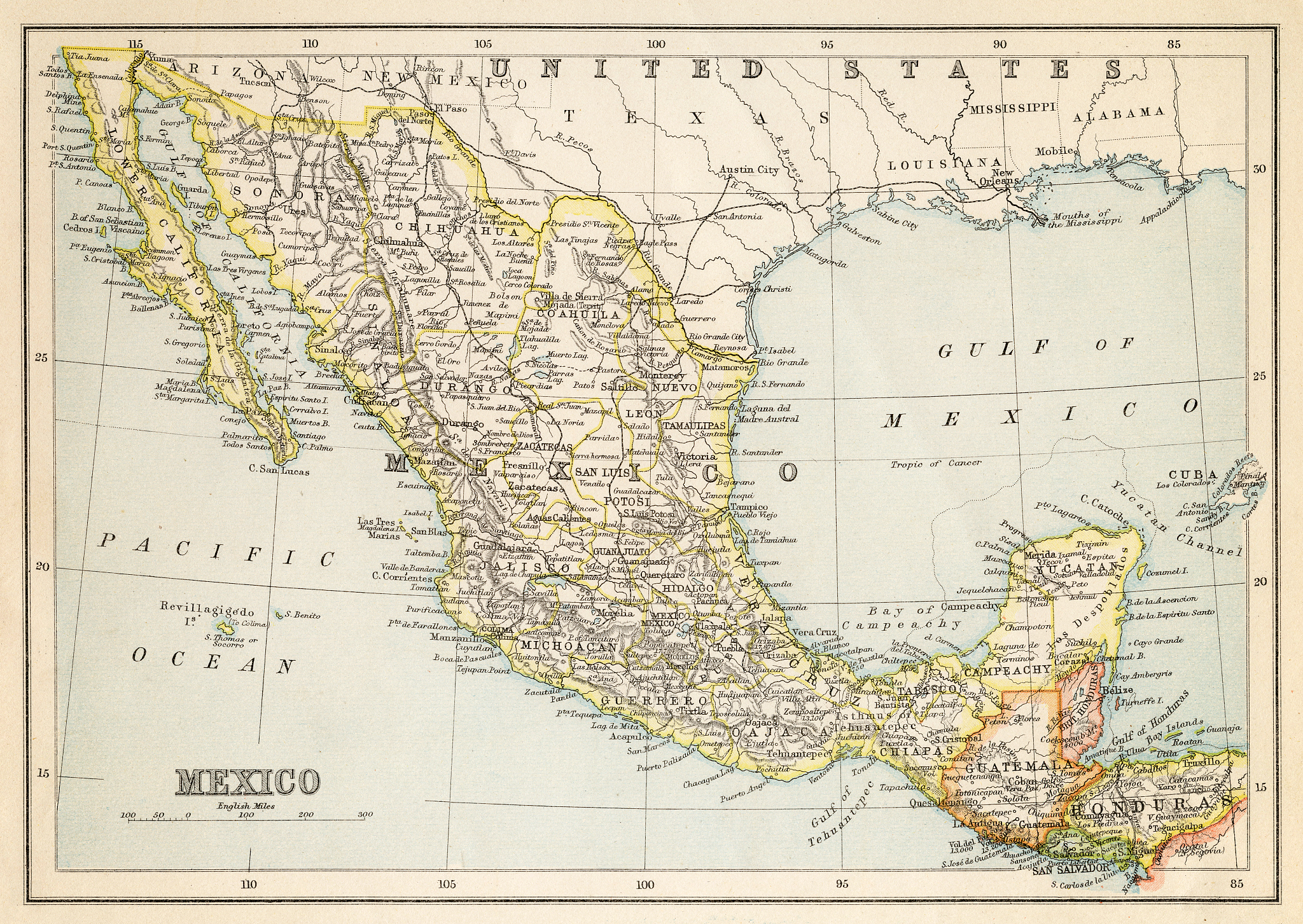 map of mexico