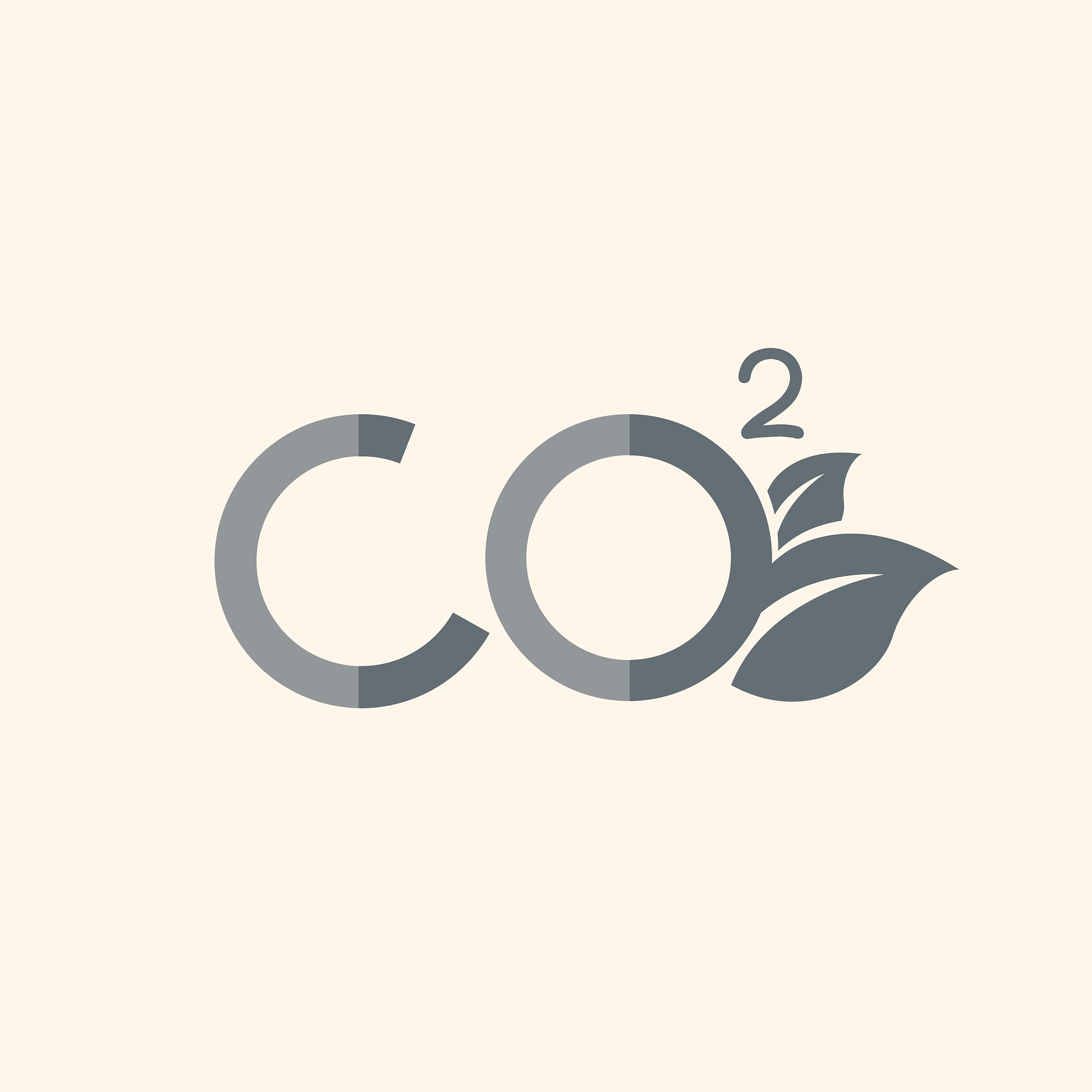 carbon dioxide flat icon