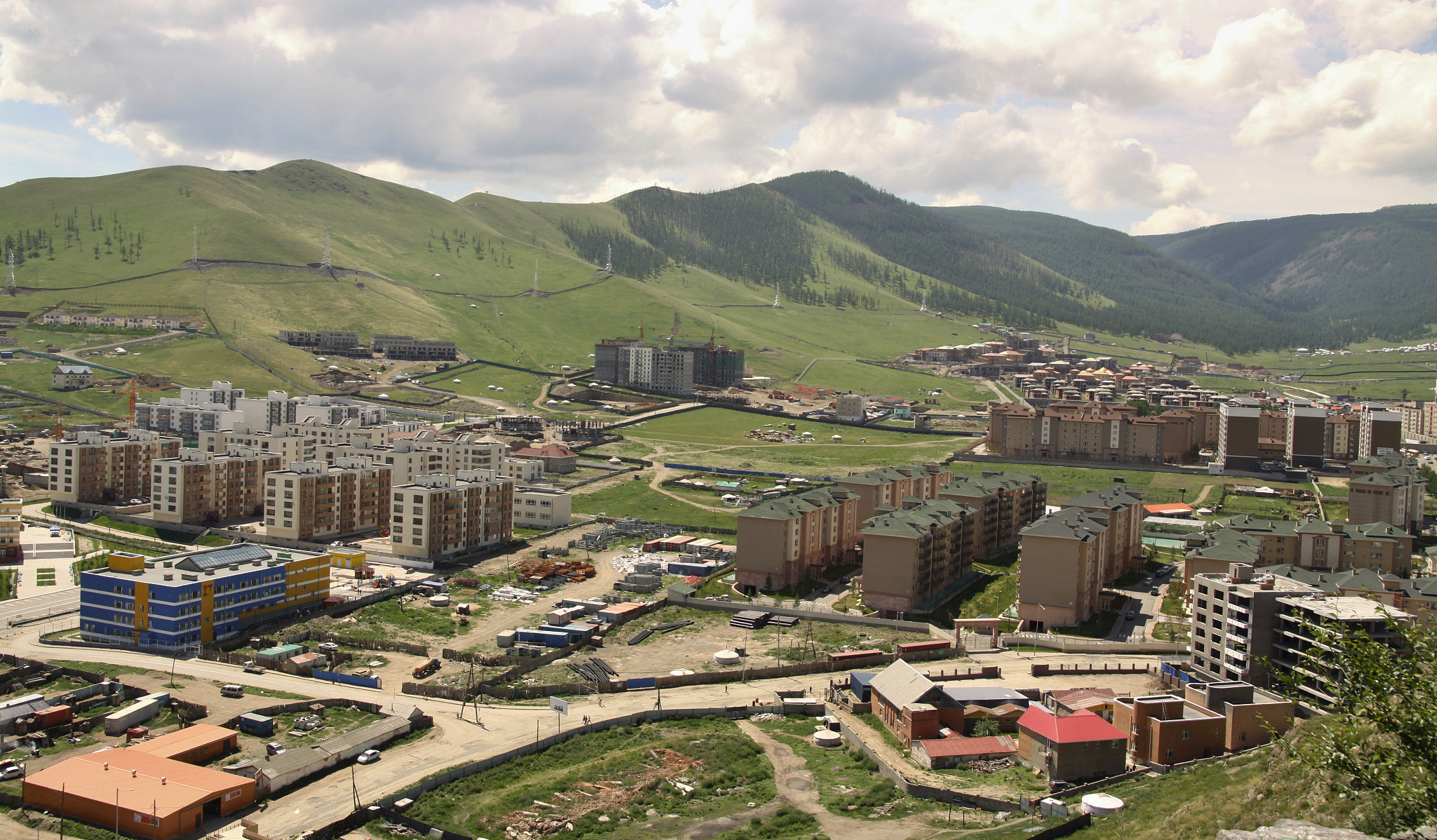 new  buildings in the capital city ulaanbaatar,mongolia
