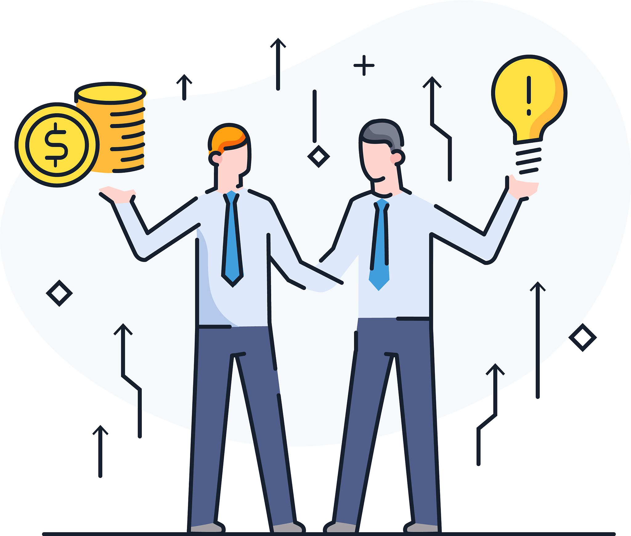 businessmen shake hands with each other virtual