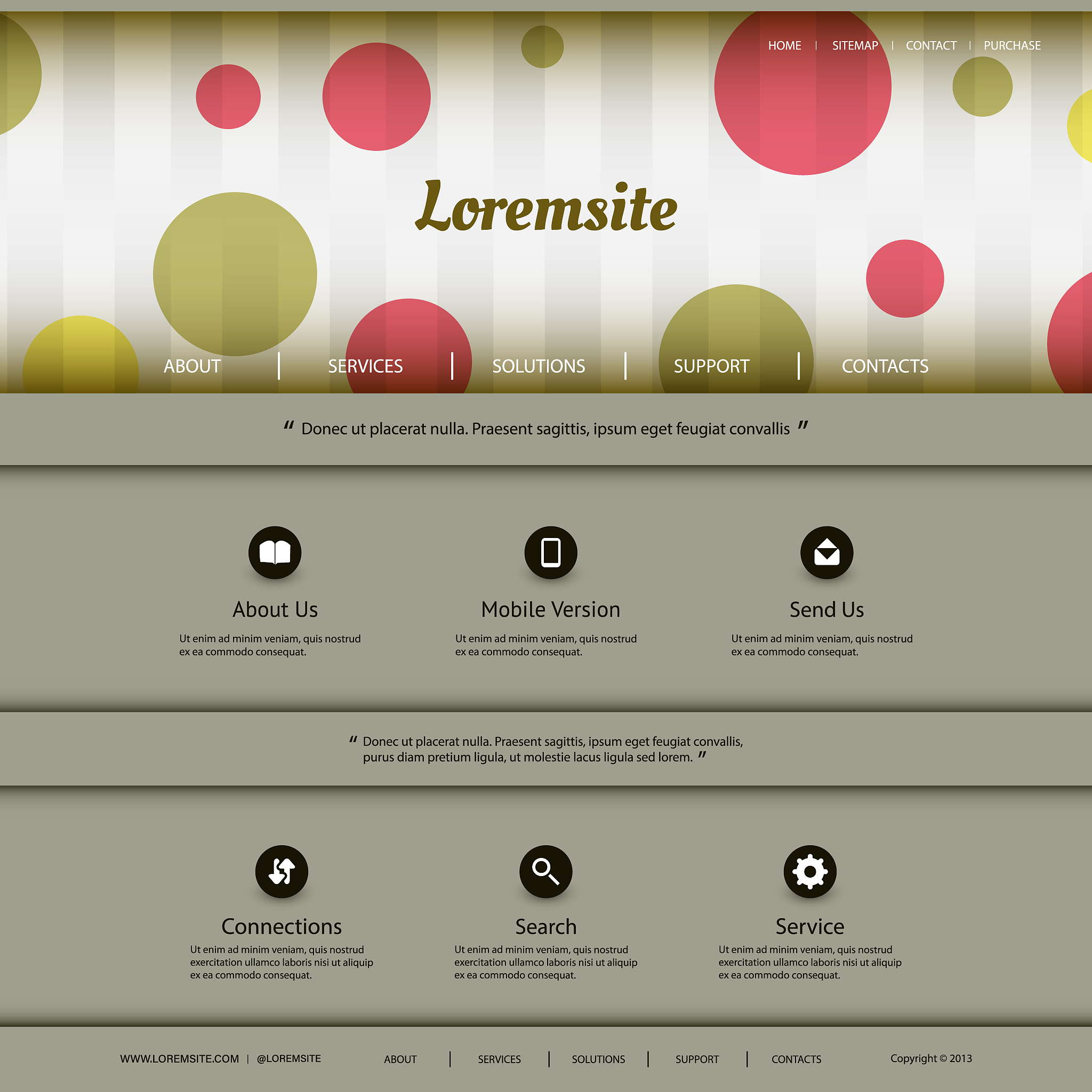one page website template