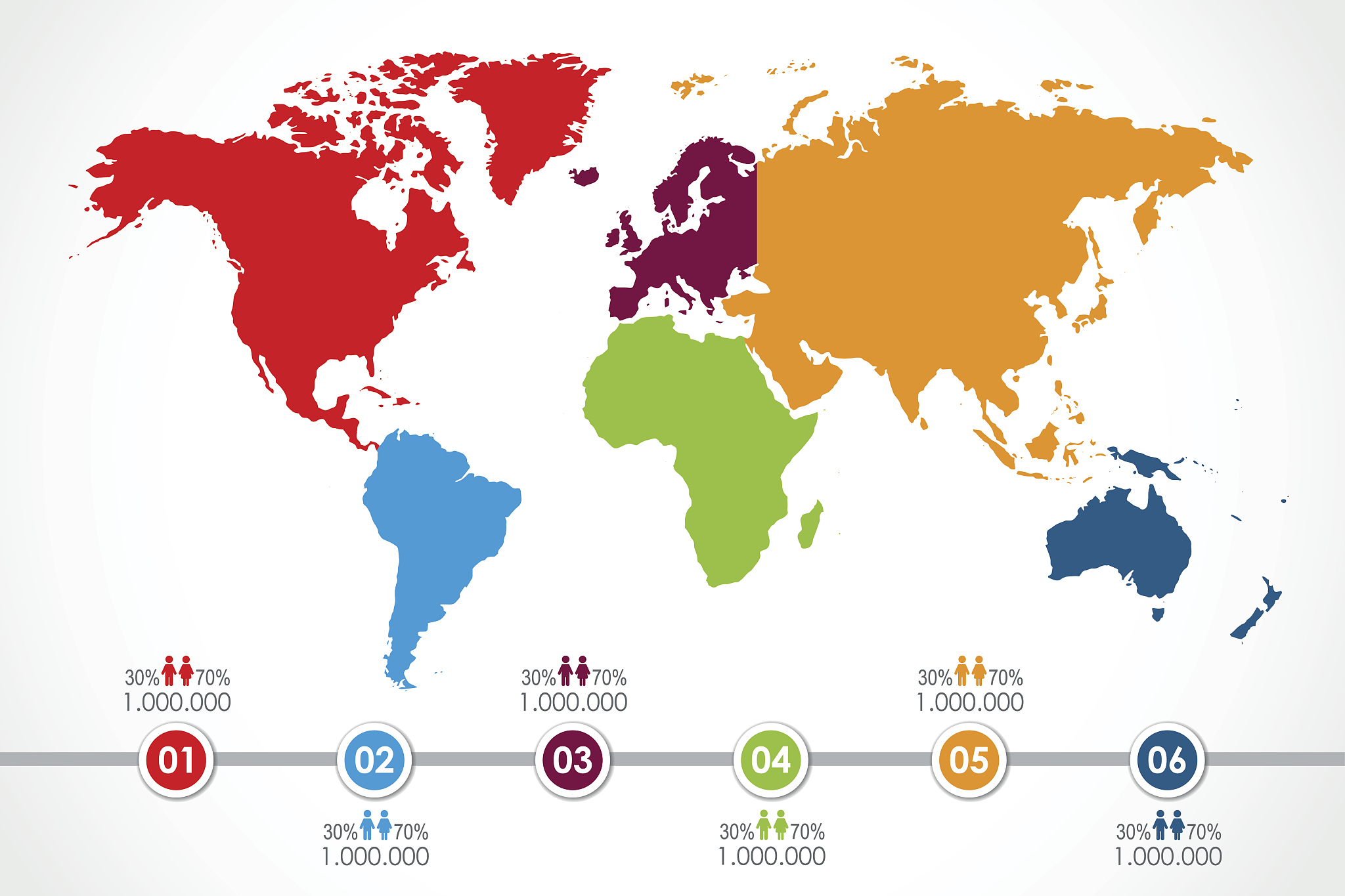 world map infographic