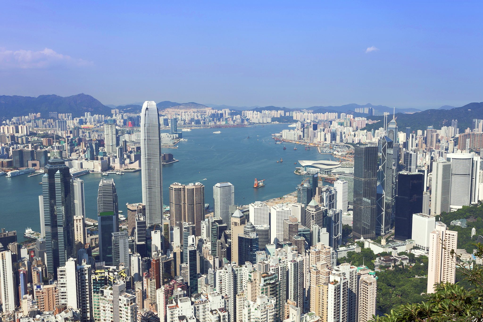 skyline and cityscape of modern city,hong kong.