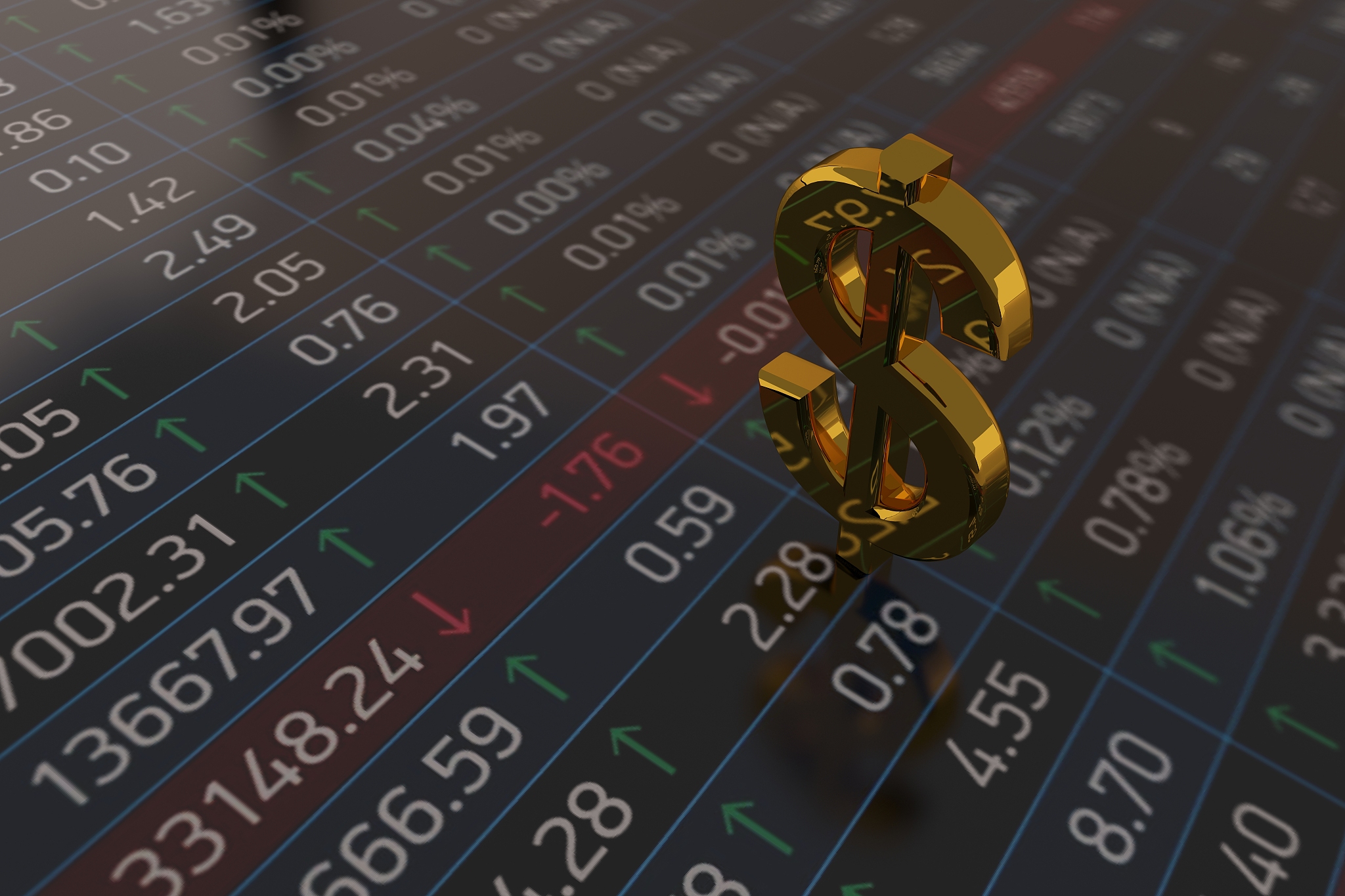realistic american dollar symbol with financial graphic elements