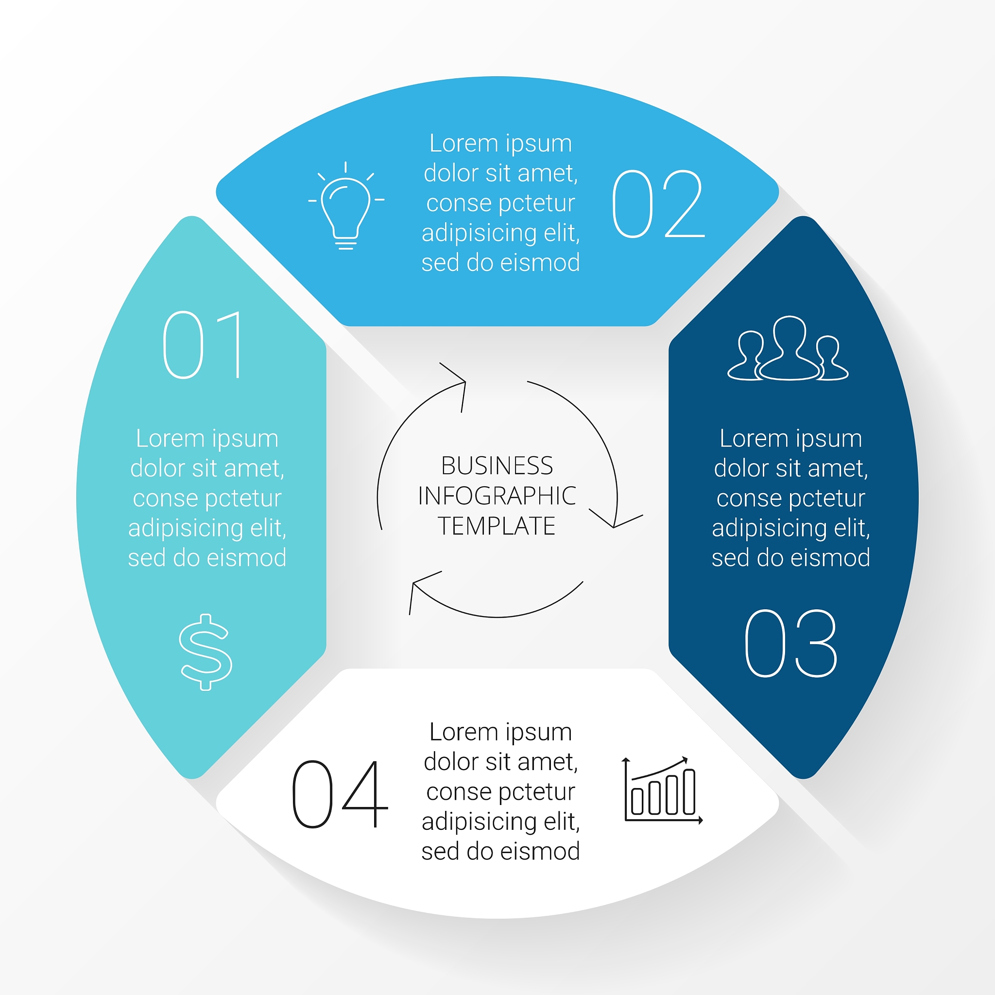 circle lines infographic template for