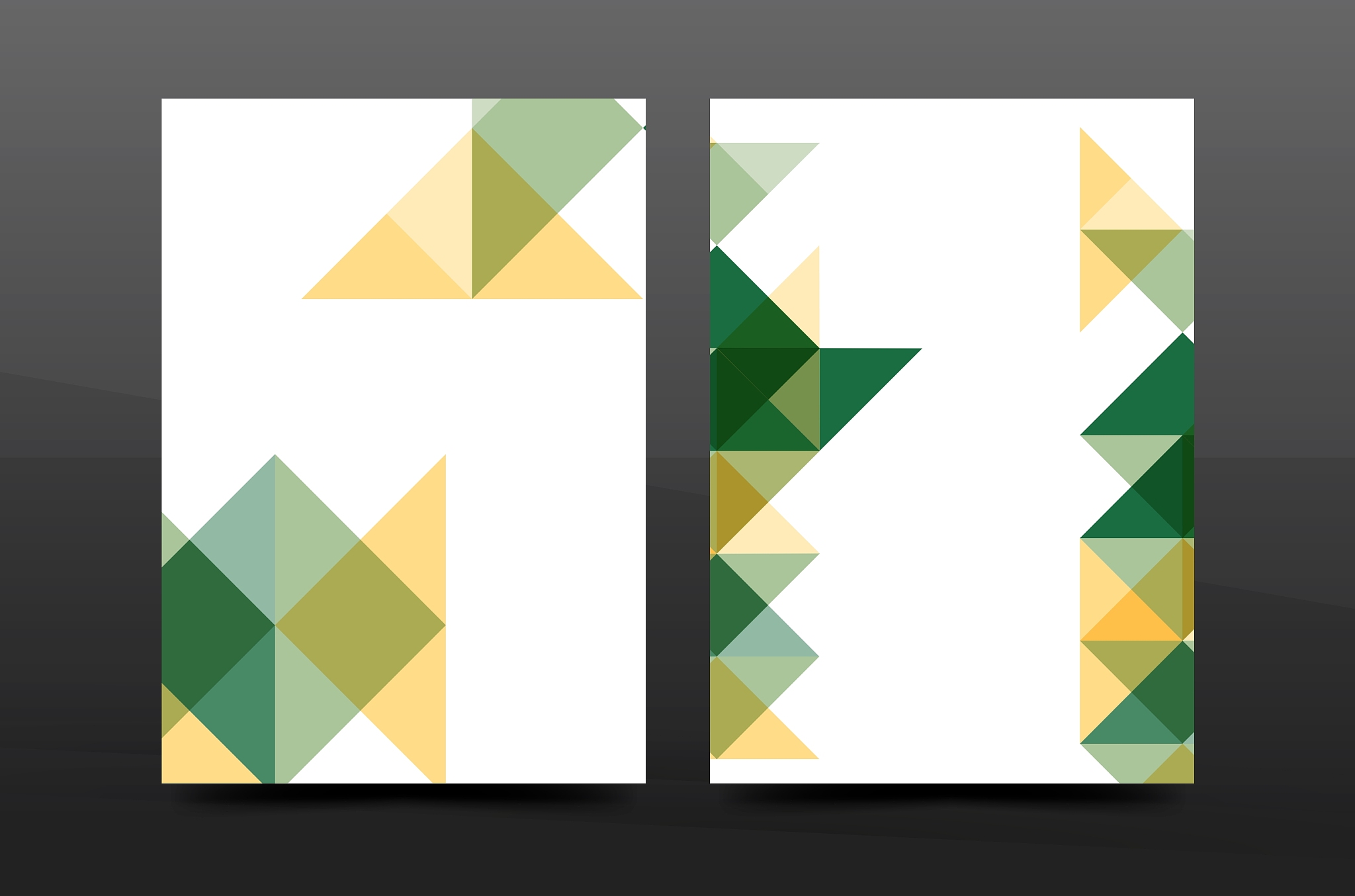 colorful geometry design annual report a4 cover