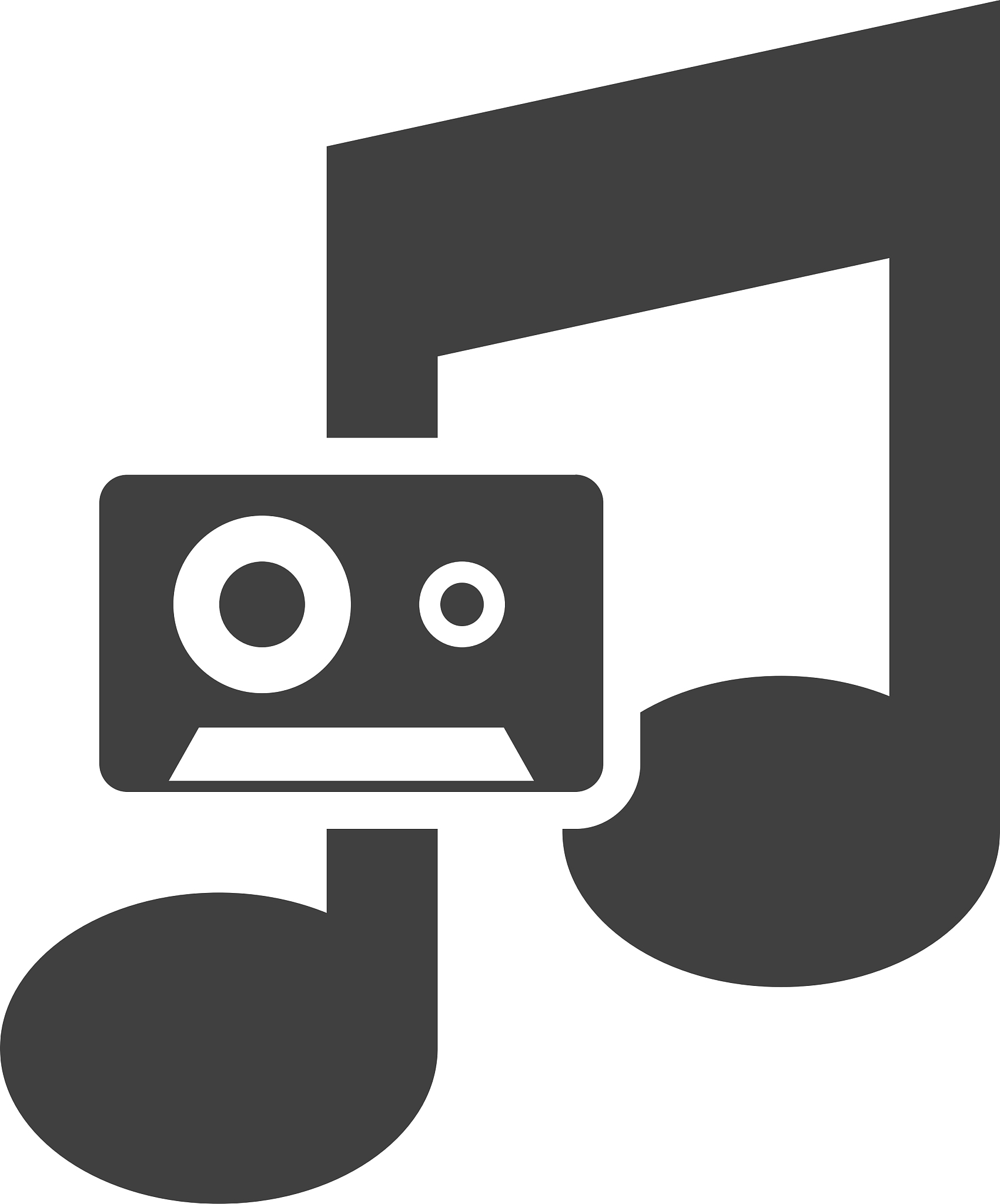 music note silhouette icon