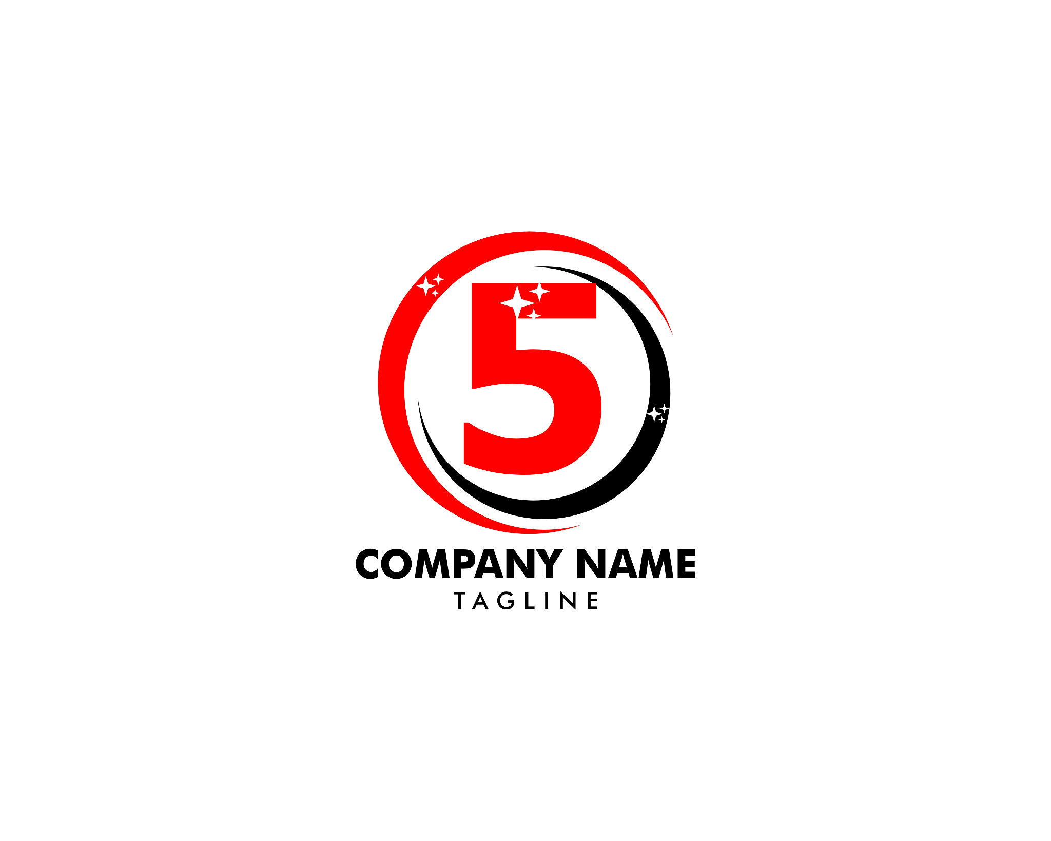 number five  ,   5 vector template