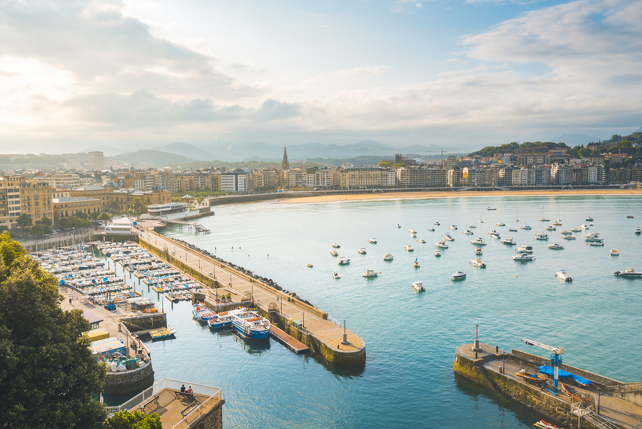 la concha bay, san sebastian, spain