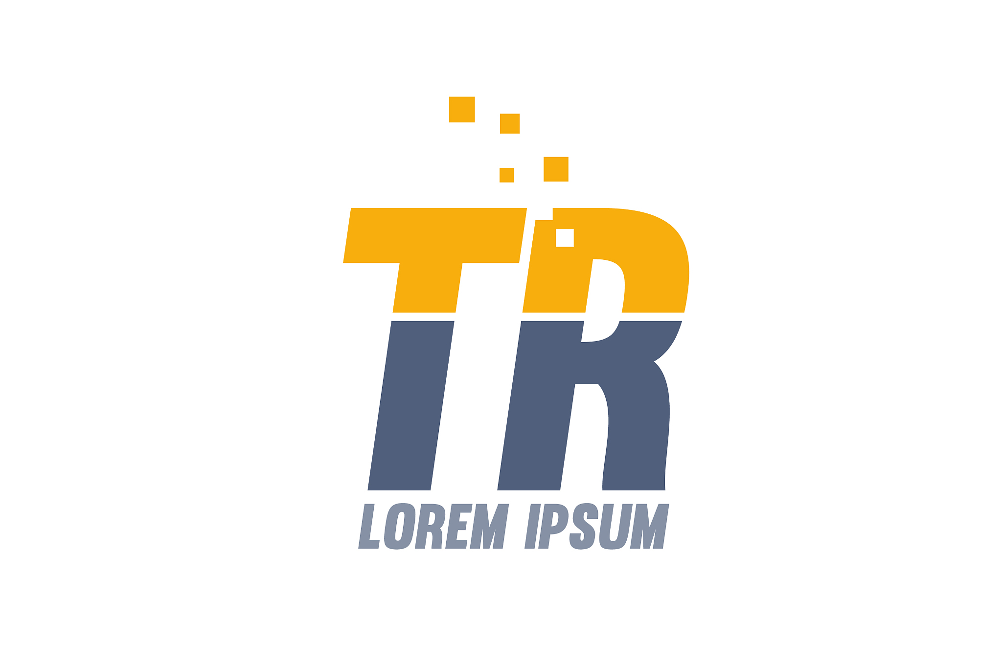 yellow blue tr t r alphabet letter logo company
