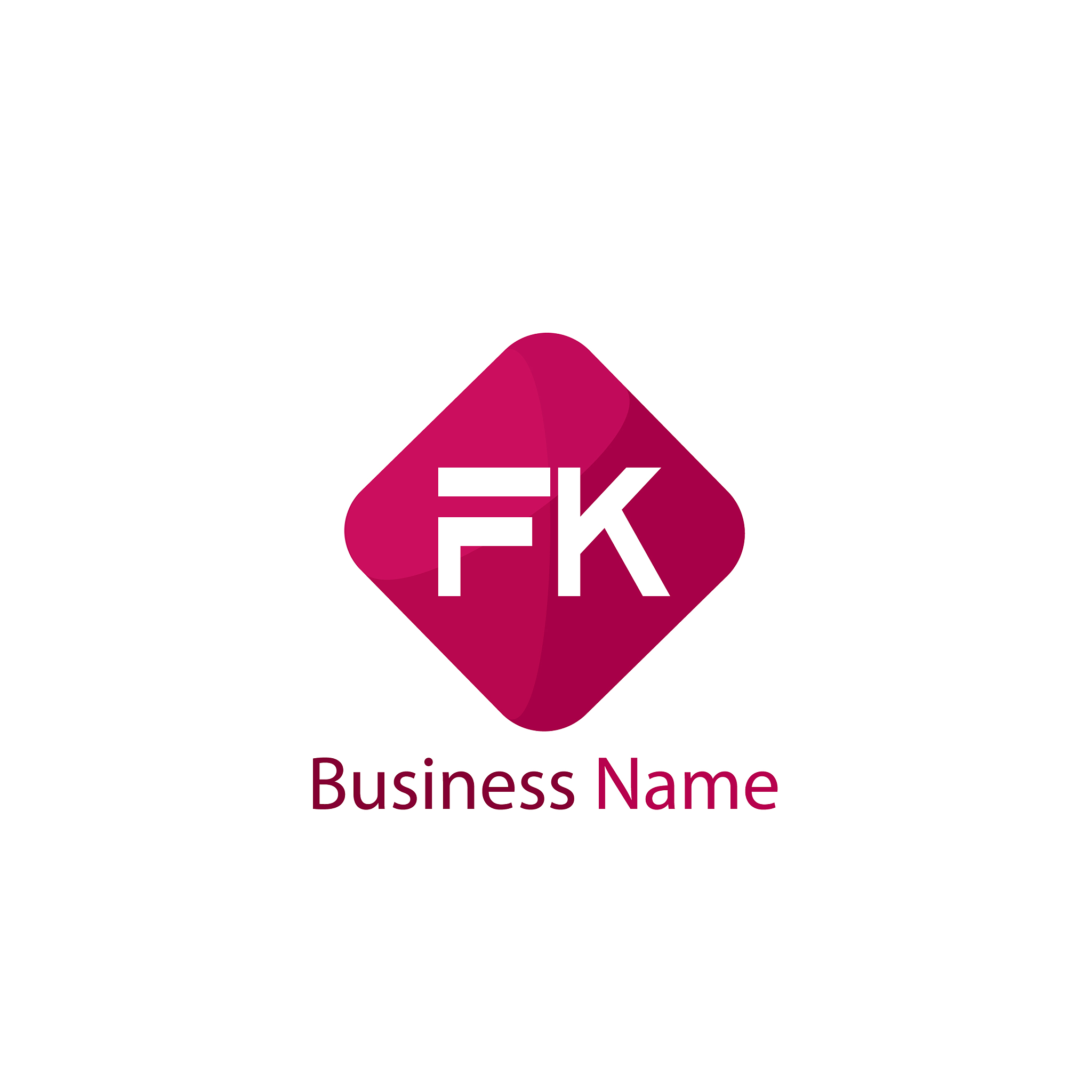 initial letter fk logo template design