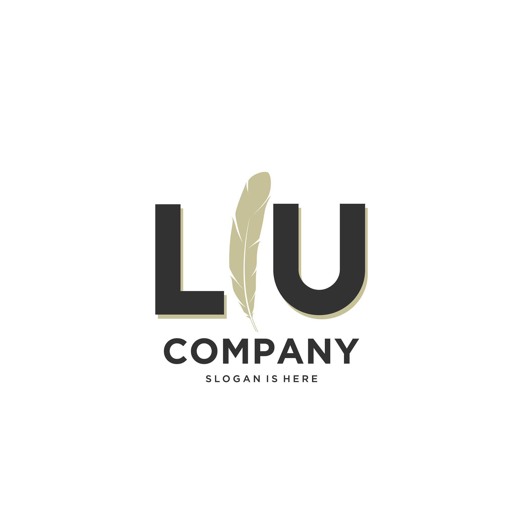 initial lu letter unique attractive creative