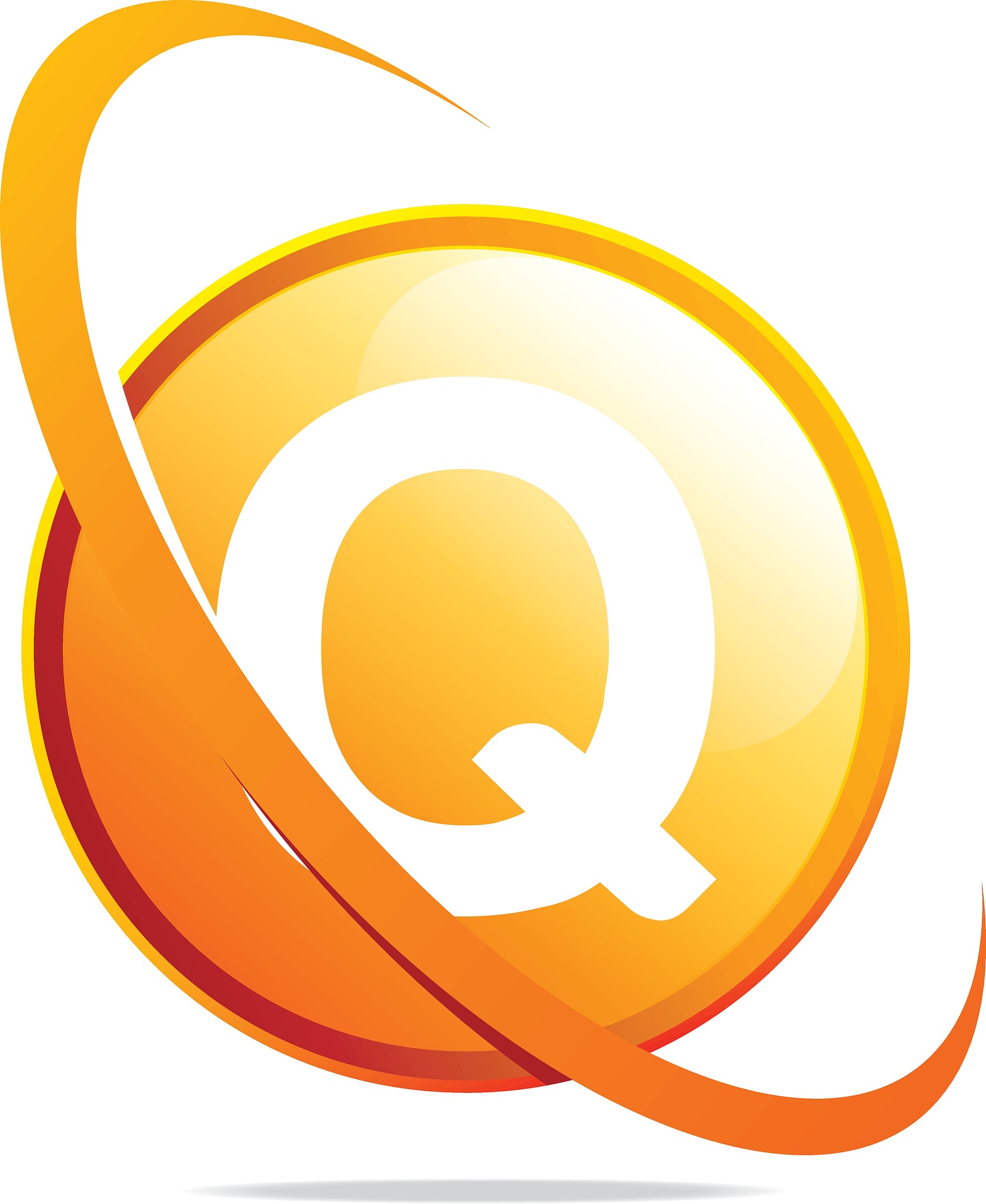 circle globe round letter q