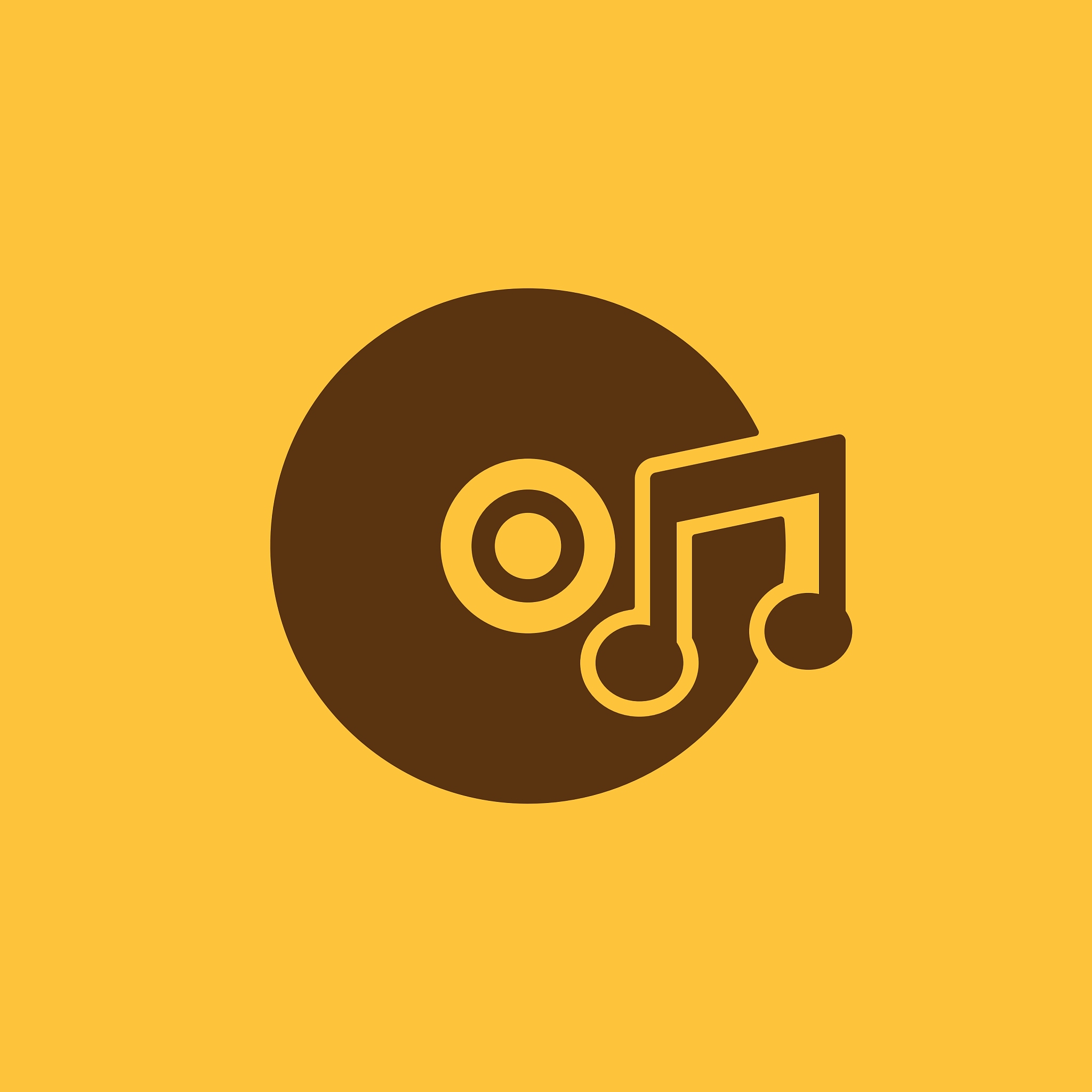 the music icon disc symbol flat