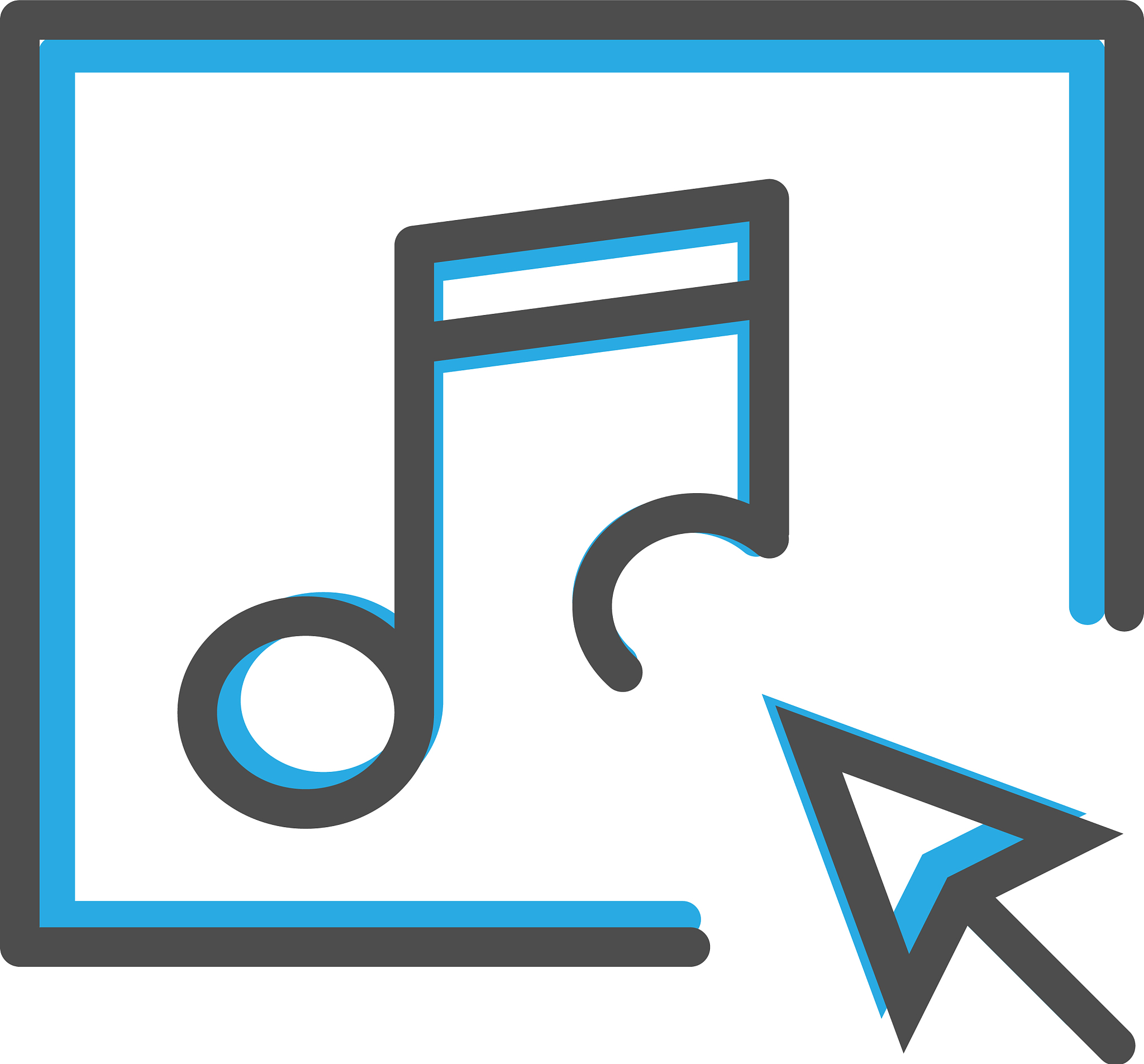 music player icon design interaction icon line