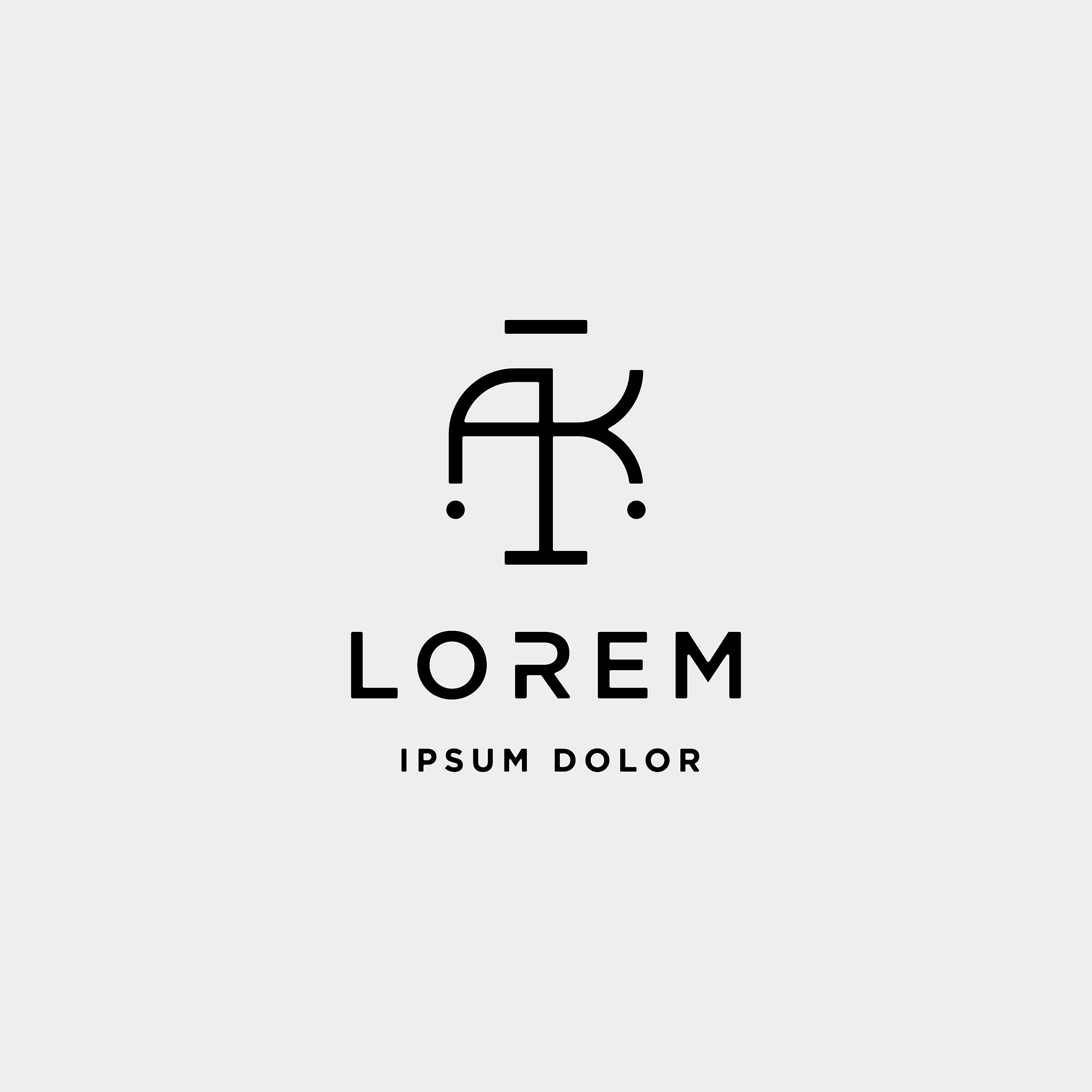 ak k letter linked luxury premium logo