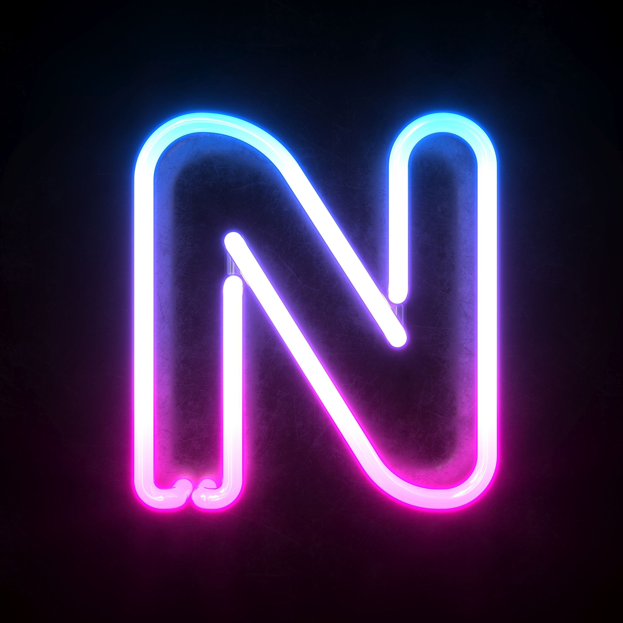 英文字母<strong>n</strong>,三维图形,粉色,霓虹灯,蓝色,字体,商业广告标志,立体图像