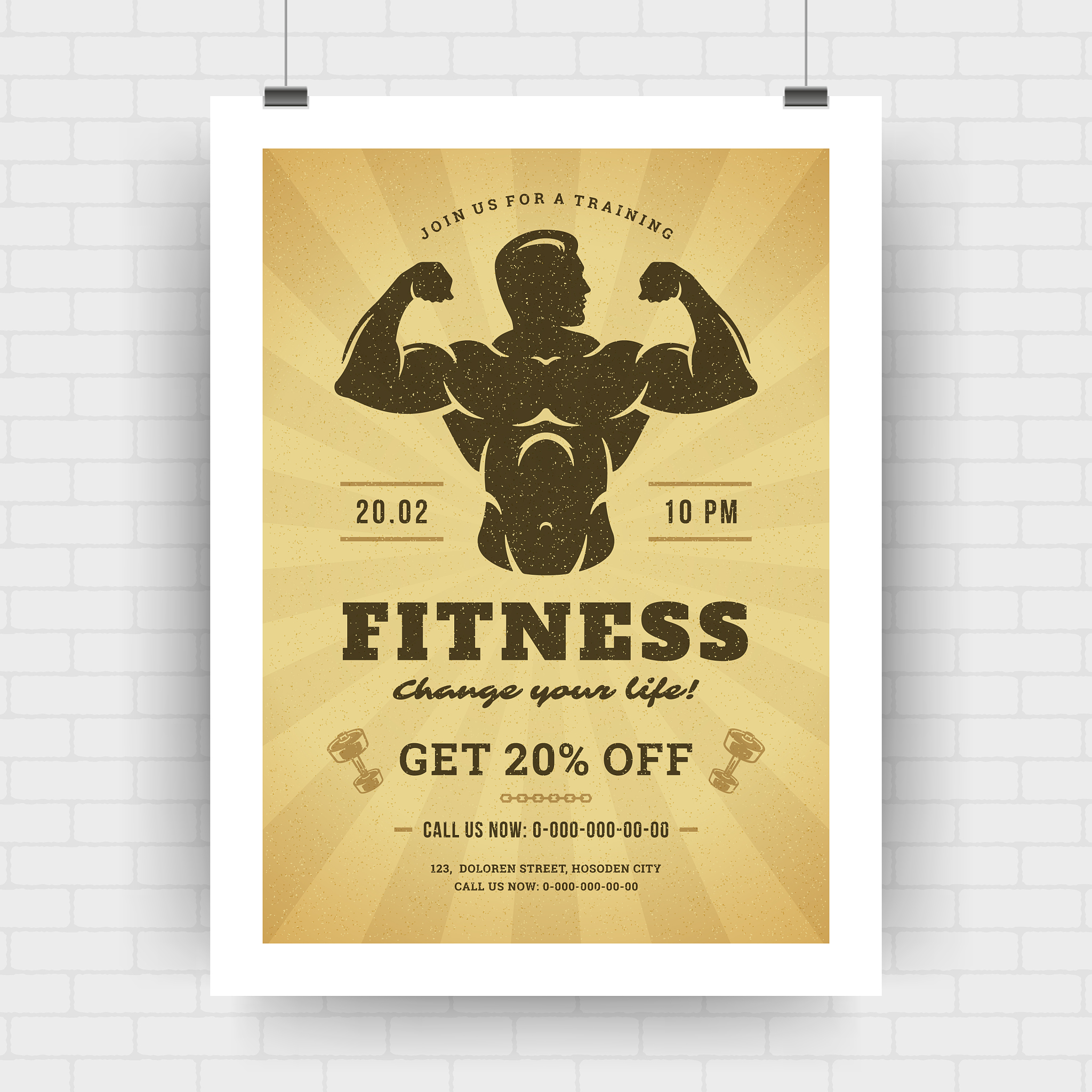 健身广告语：像熊一样强壮，超越自我！