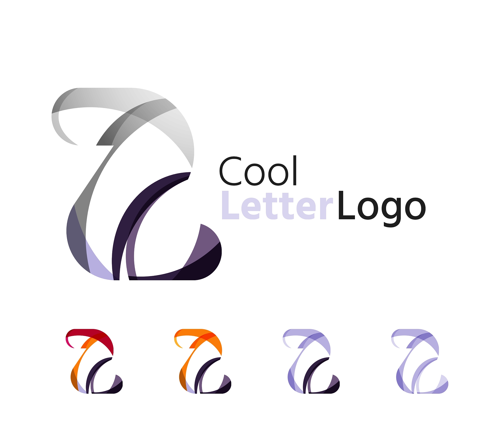 set of abstract z letter company logos business