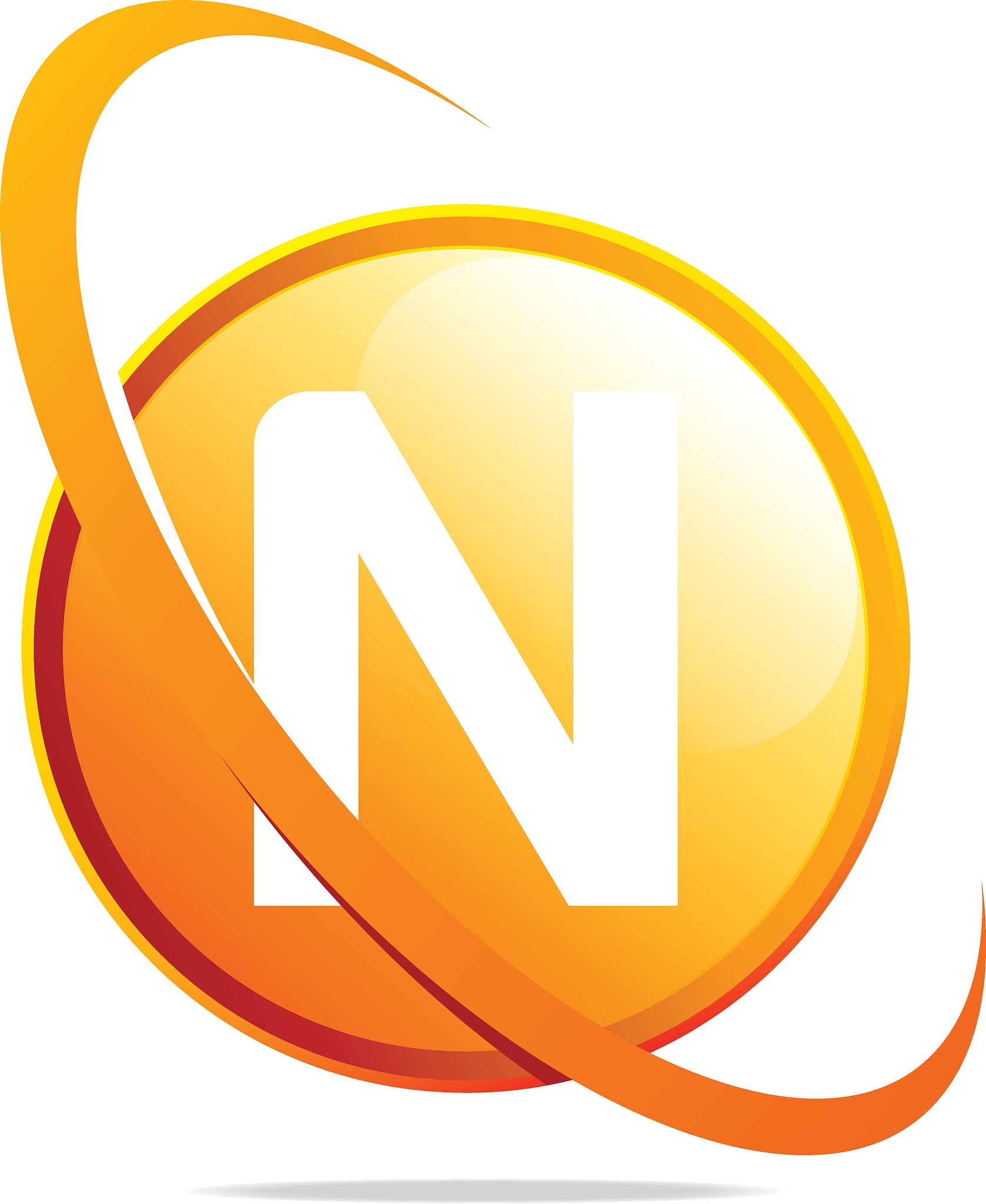 circle globe round letter n