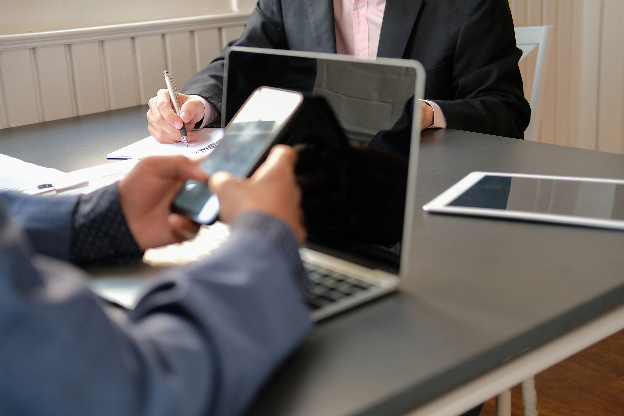 businessmen working in office