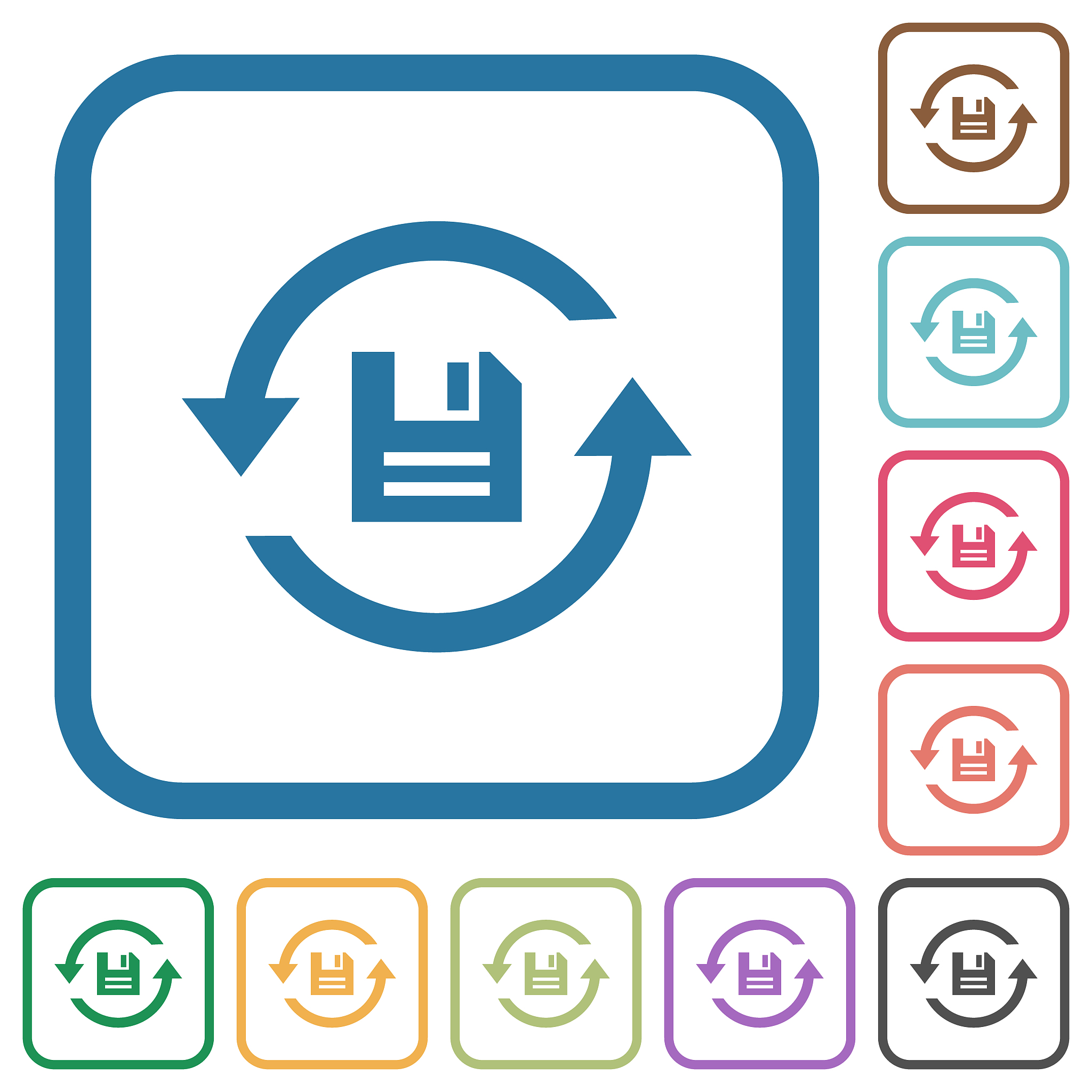 daily backup simple icons