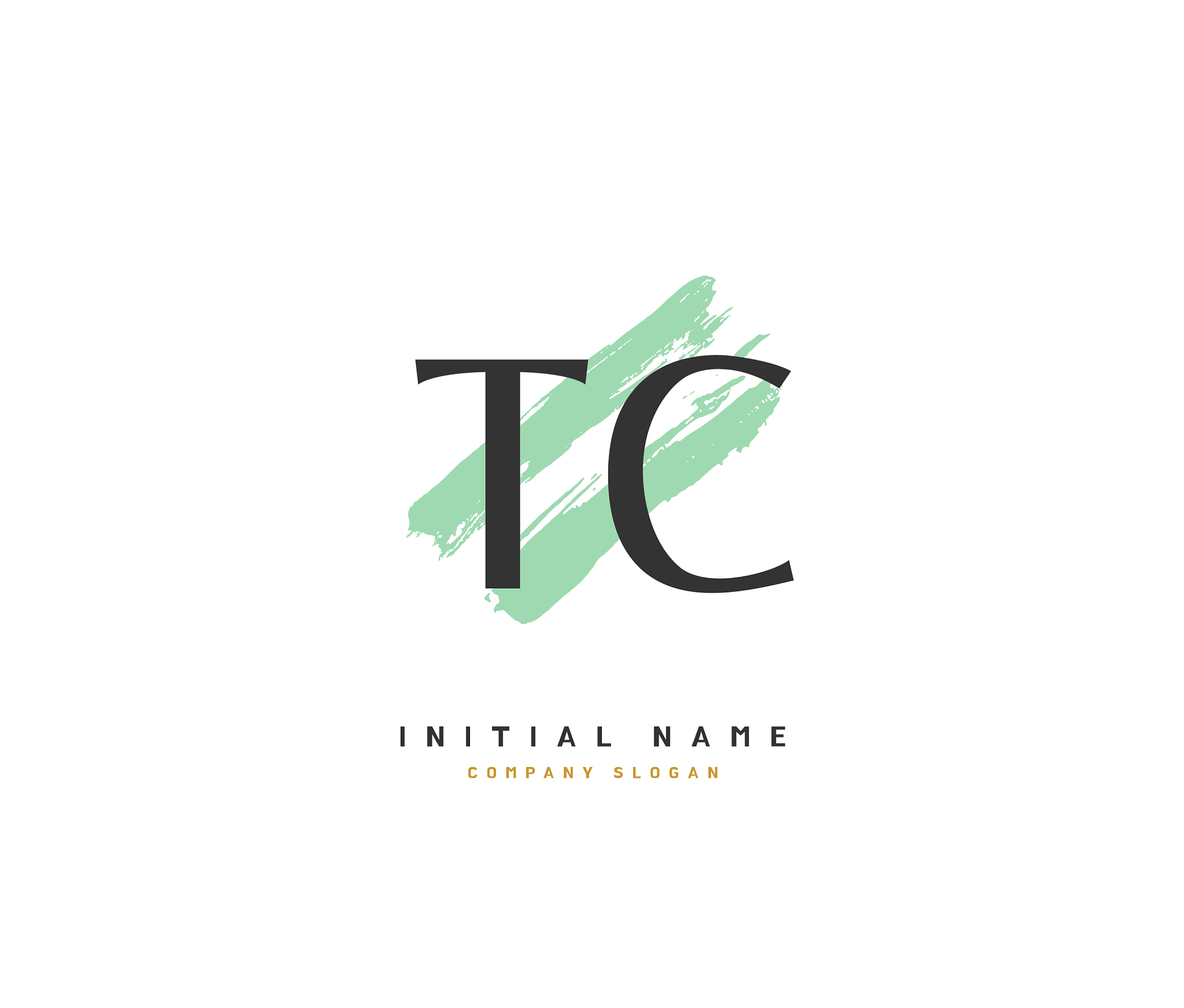 t c tc beauty initial logo handwriting logo of